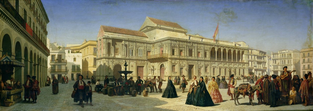 Plaza de San Francisco og Ayuntamiento, Sevilla af Achille Zo