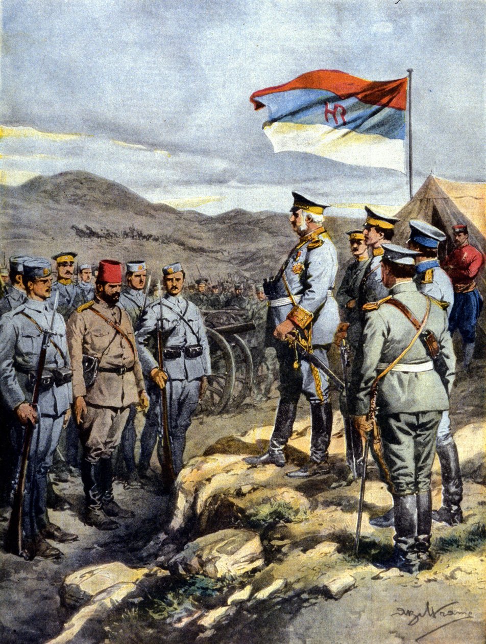 Balkan War: King Nicholas of Montenegrodani af Achille Beltrame