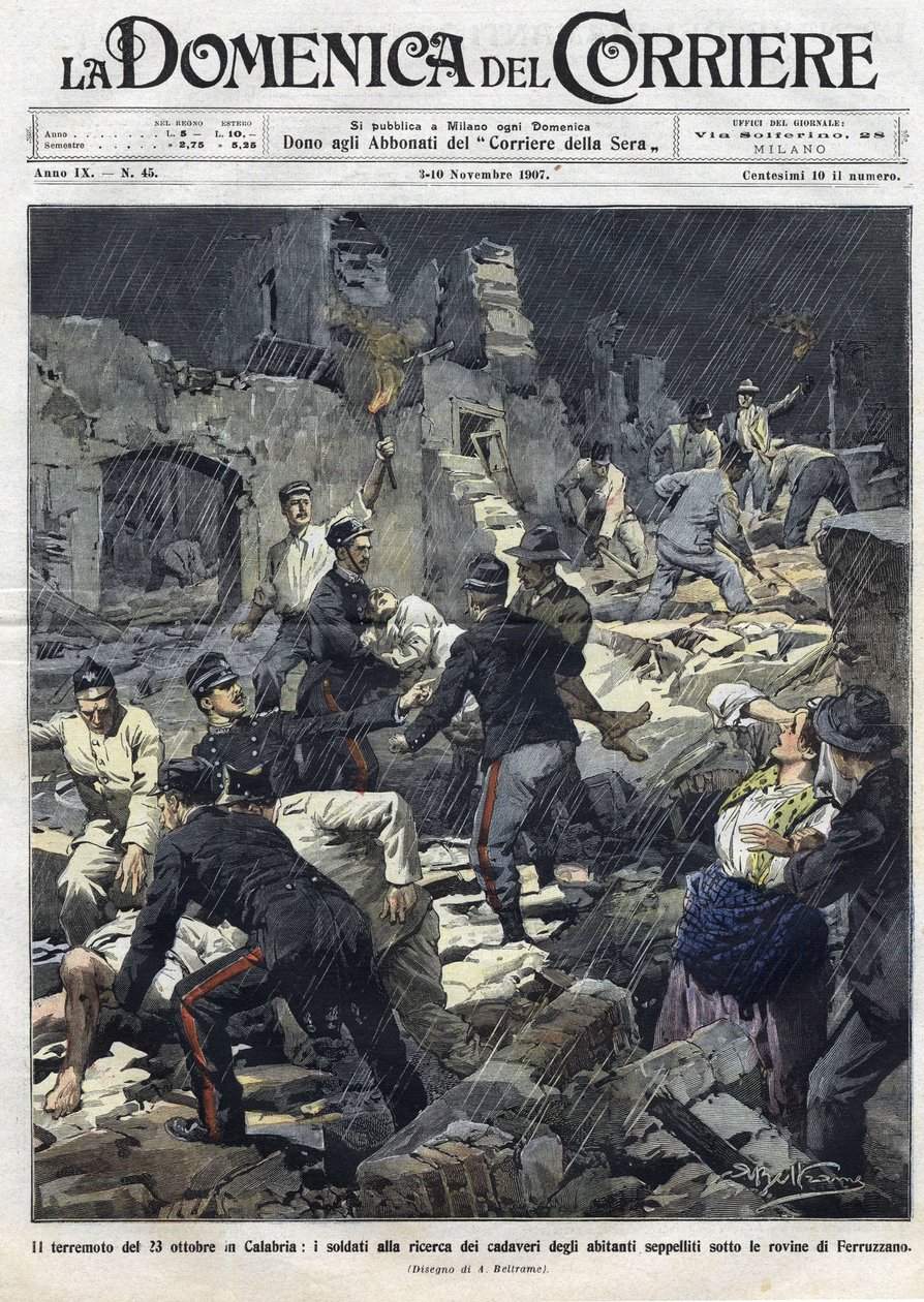 Jordskælv den 23. oktober af Achille Beltrame