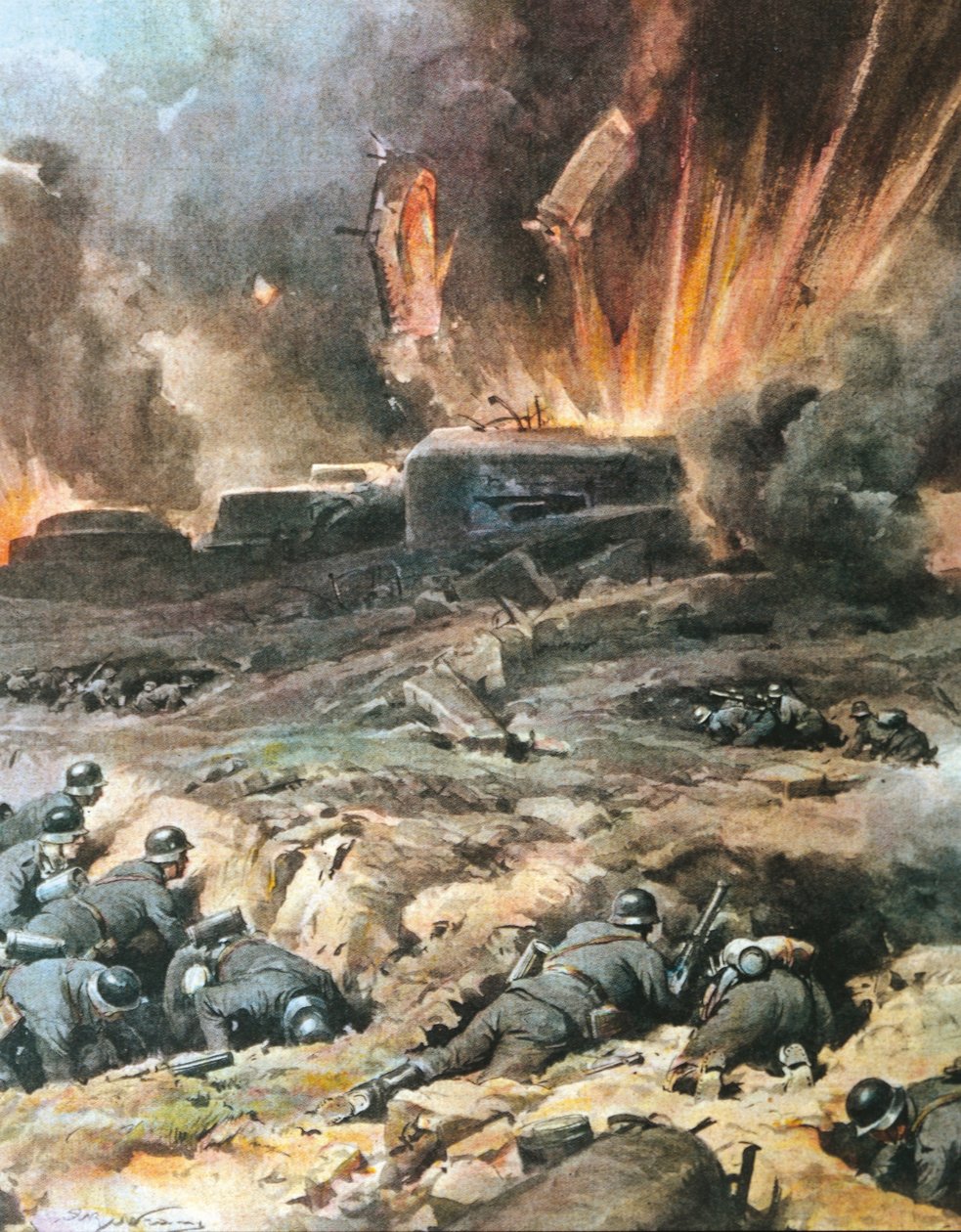 Frankrig, Maginot Line, illustration fra 