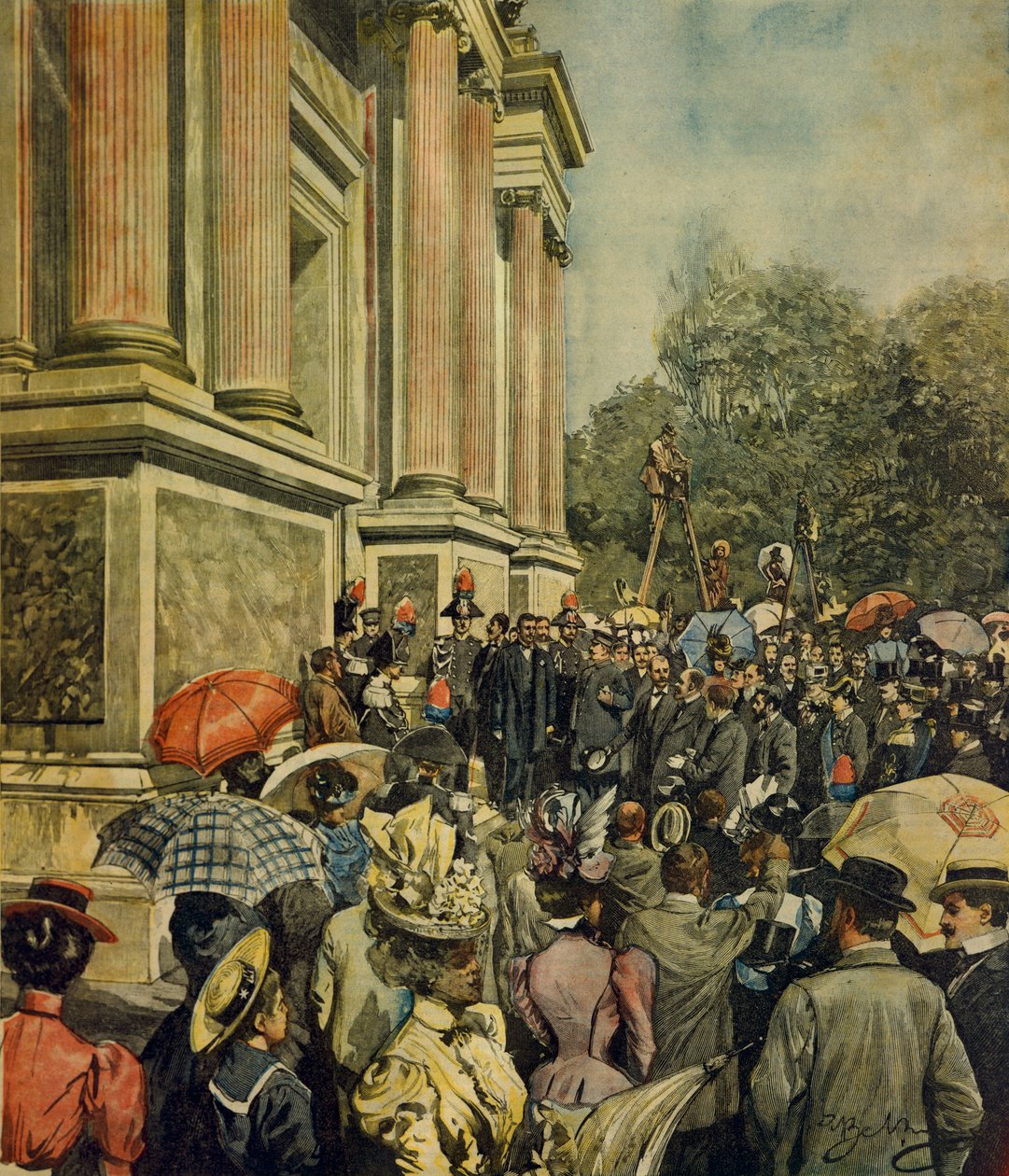 Indvielse af den første internationale kunstudstilling i Venedig af Achille Beltrame (1871-1945), fra La Domenica del Corriere, 30. april 1899 af Achille Beltrame