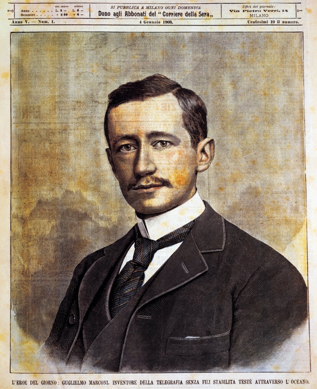 Portræt af Guglielmo Giovanni Maria Marconi (Bologna af Achille Beltrame