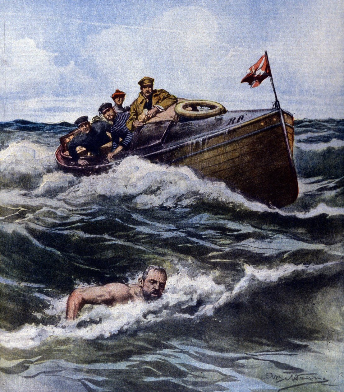 Thomas Burgess, en engelsk svømmer, der bor i Frankrig, slog den engelske kanal-krydsningsrekord den 6. september af Achille Beltrame