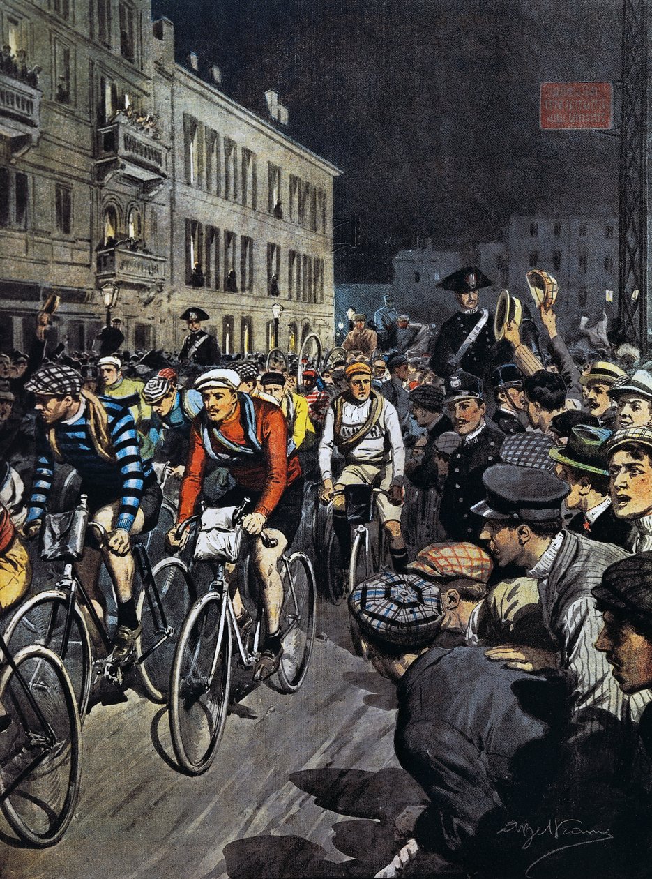 Rundvisning i Italien med start fra Milano, fra La Domenica del Corriere, Italien af Achille Beltrame