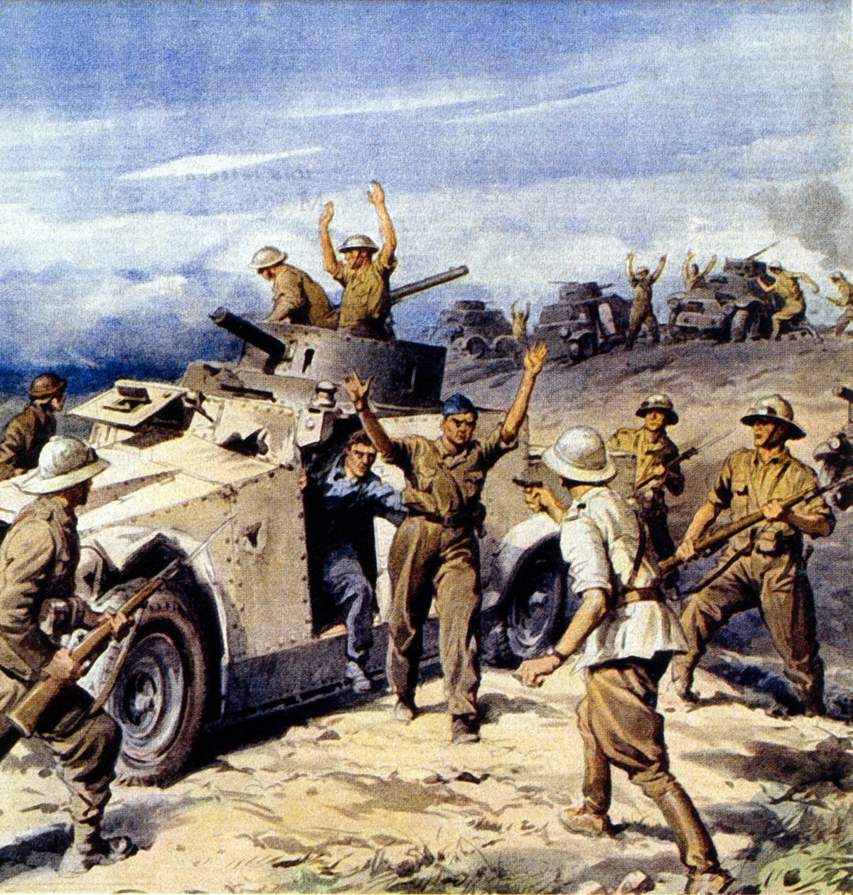 Anden Verdenskrig - 1940 1941 - Nordafrikansk kampagne - Italiensk invasion af Egypten af Achille Beltrame