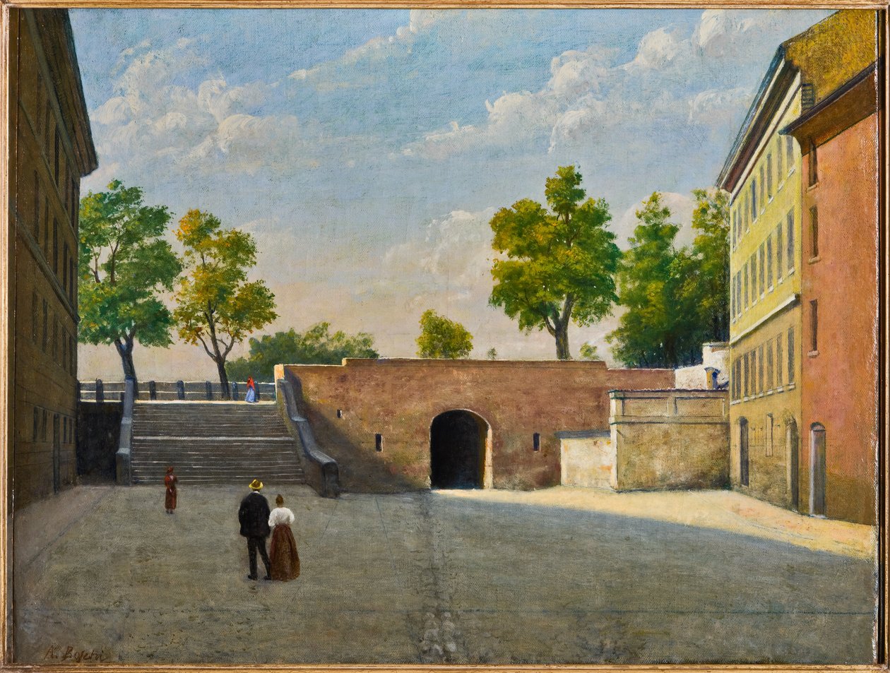 Porta Bologna i Modena (olie på lærred) af Achille Boschi