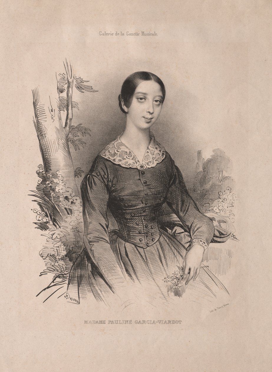 Madam Pauline Garcia-Viardot, 1840. af Achille Devéria