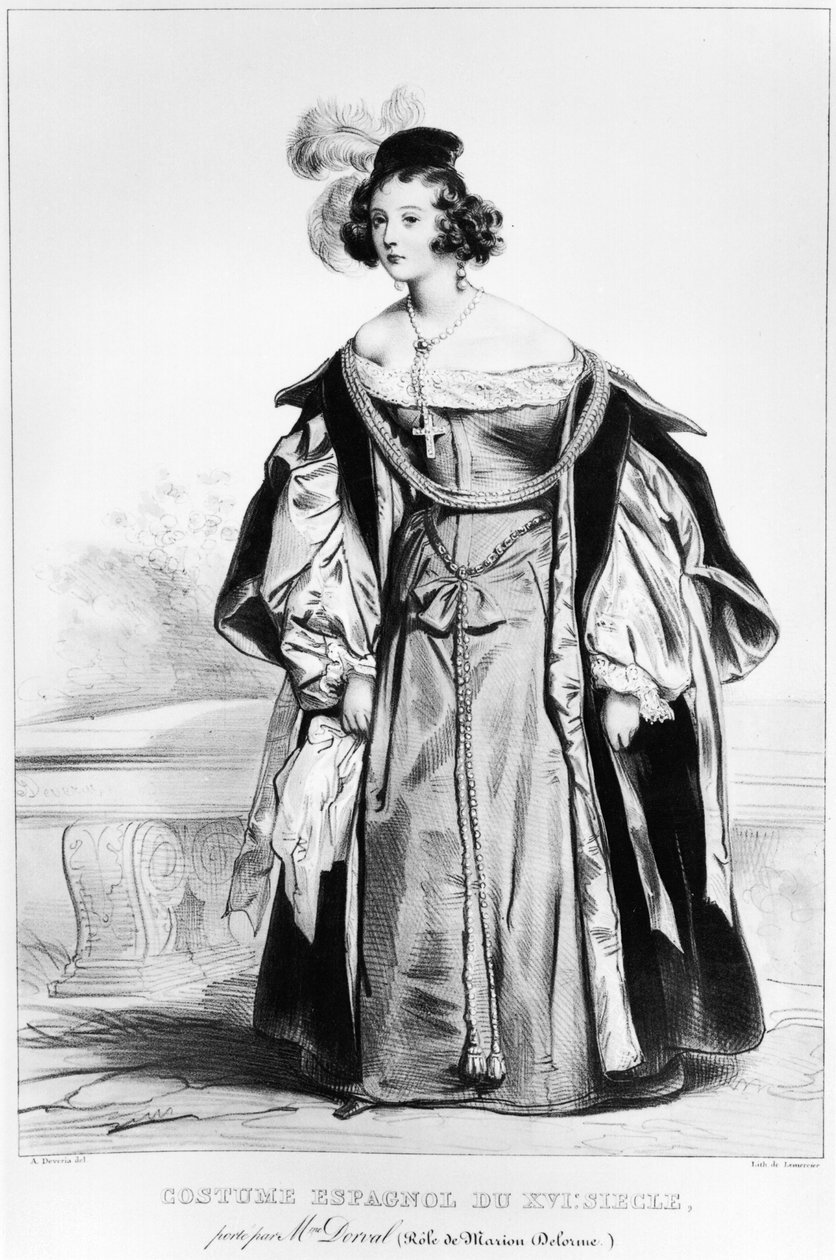 Marie Dorval i rollen som Marion Delorme af Victor Hugo af Achille Devéria