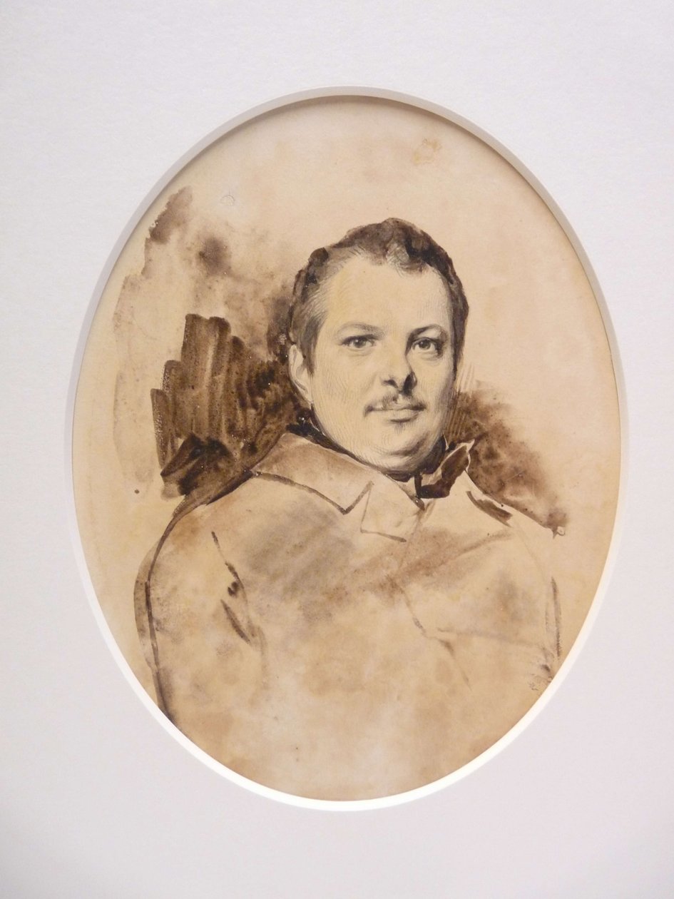 Portræt af Honoré de Balzac 1799-1850, ca. 1829. af Achille Devéria