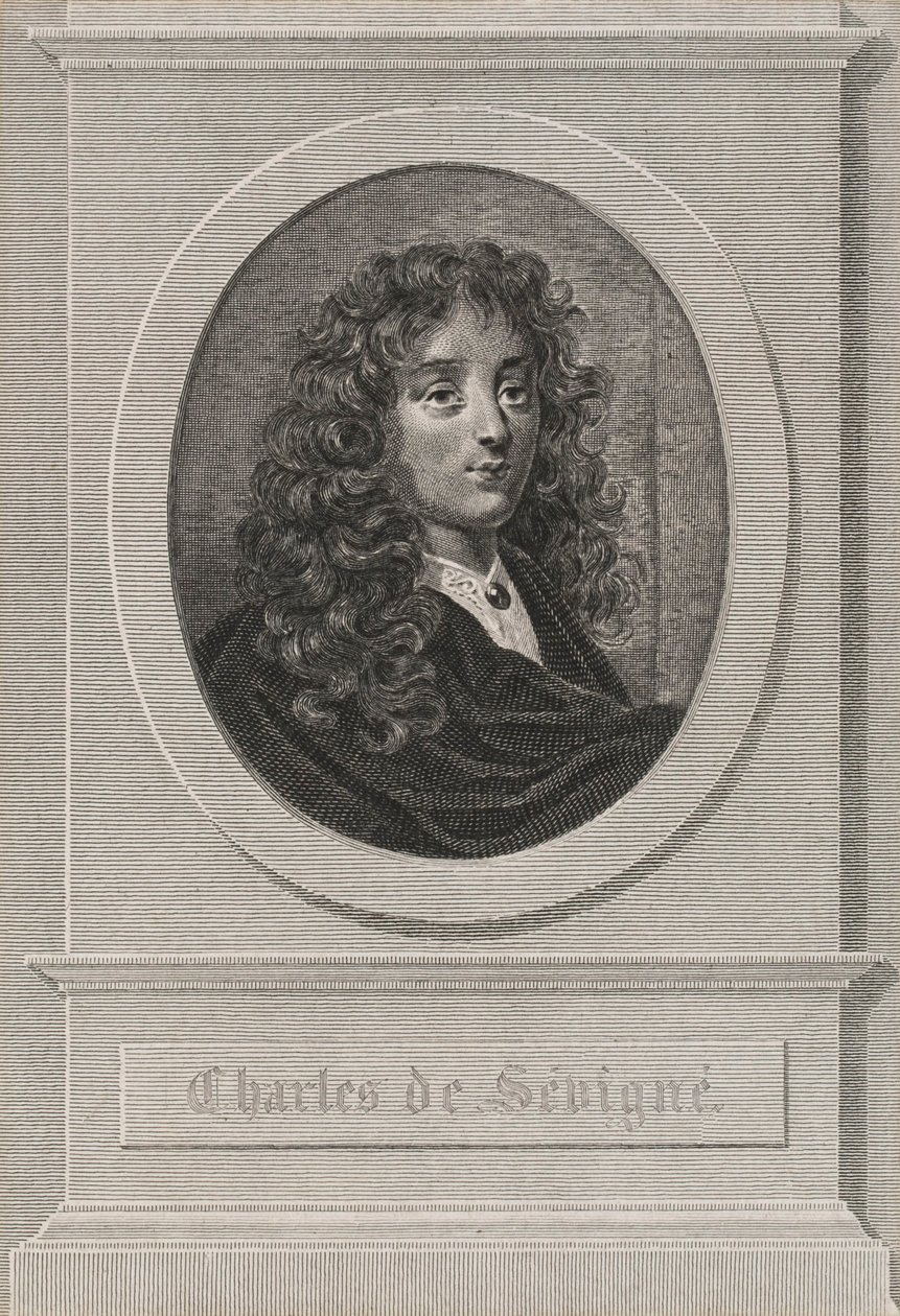 Portræt af Charles de Sévigné af Achille Devéria