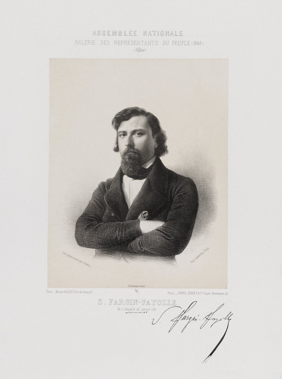 Nationalforsamlingen, folkerepræsentanternes galleri - Jules André Sébastien Fargin-Fayolle (Allier) af Achille Devéria