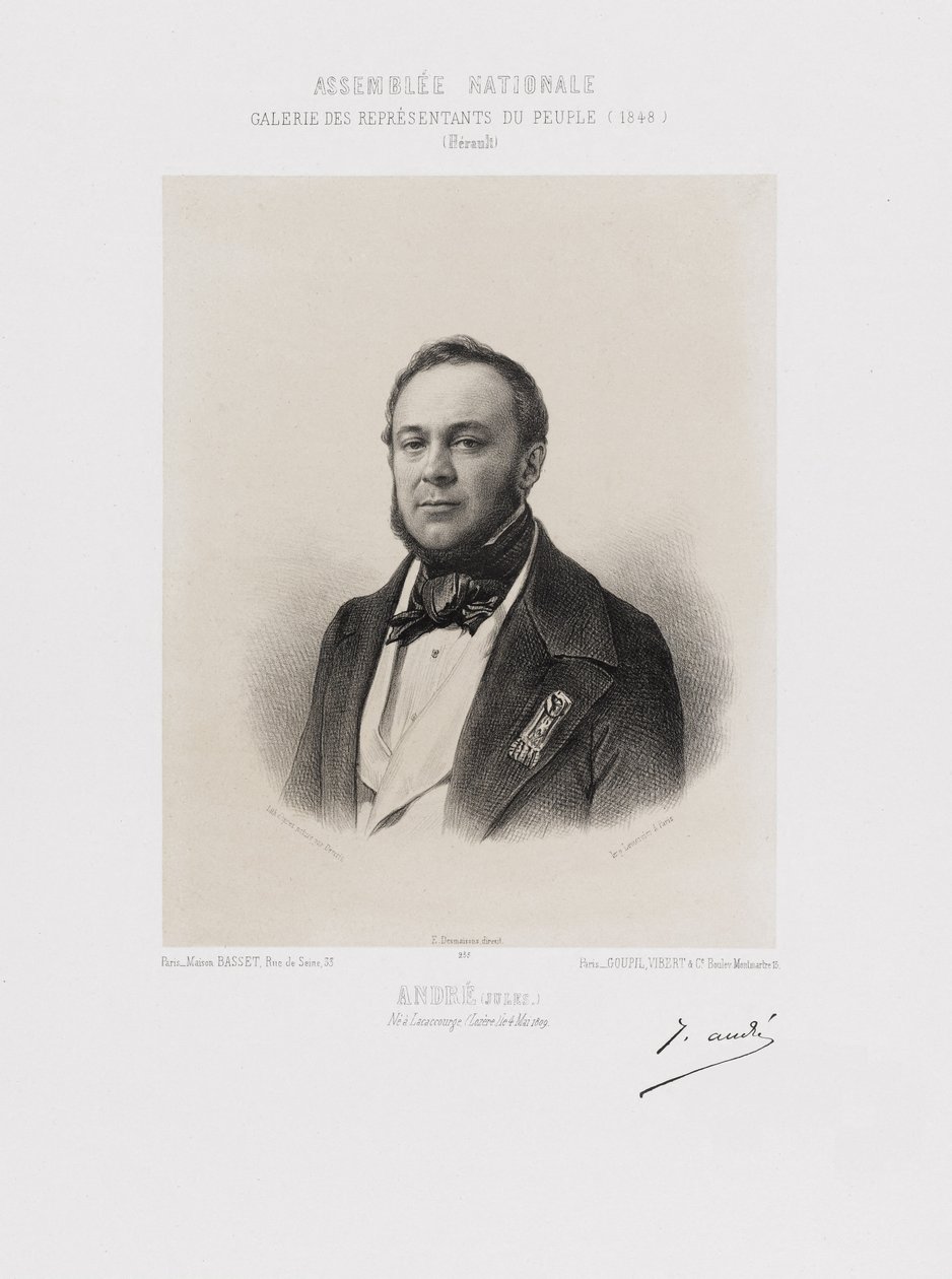 Nationalforsamlingen, Folkets Repræsentanters Galleri - Marie François Joseph Jules André (Hérault) af Achille Devéria