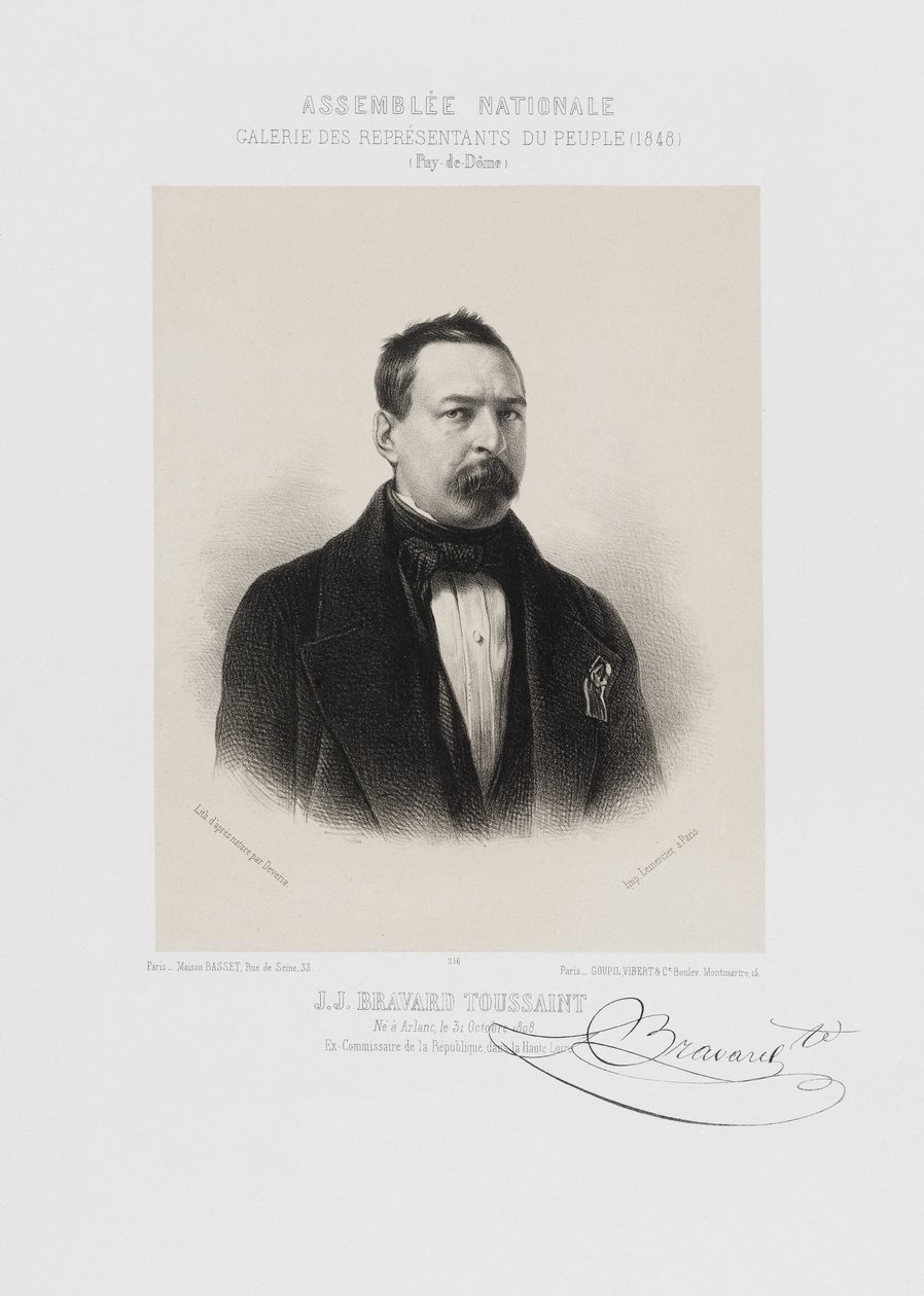 Nationalforsamlingen, galleriet for folkets repræsentanter - Toussaint Bravard (Puy-de-Dôme) af Achille Devéria