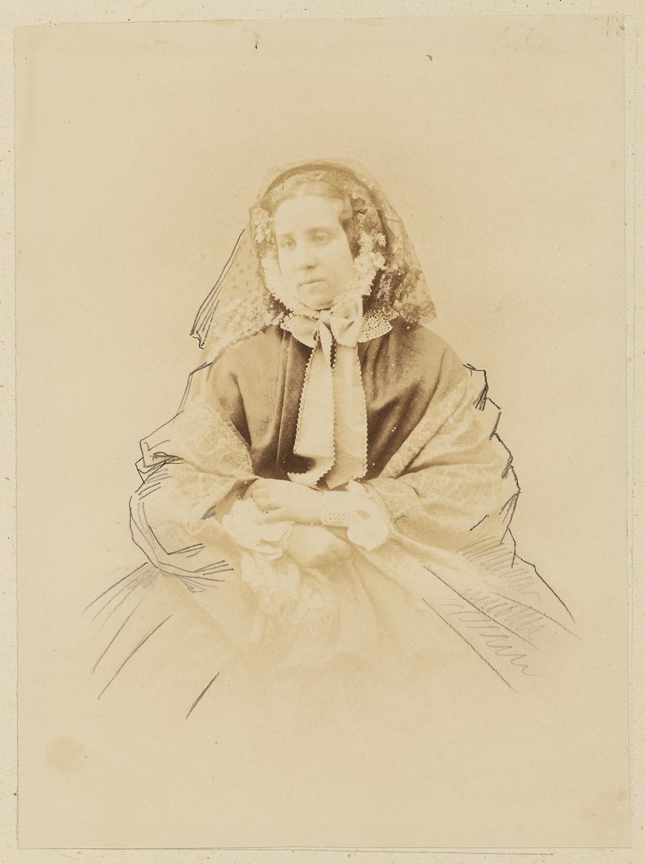 [Portræt af en dame i halv længde]. af Achille Devéria