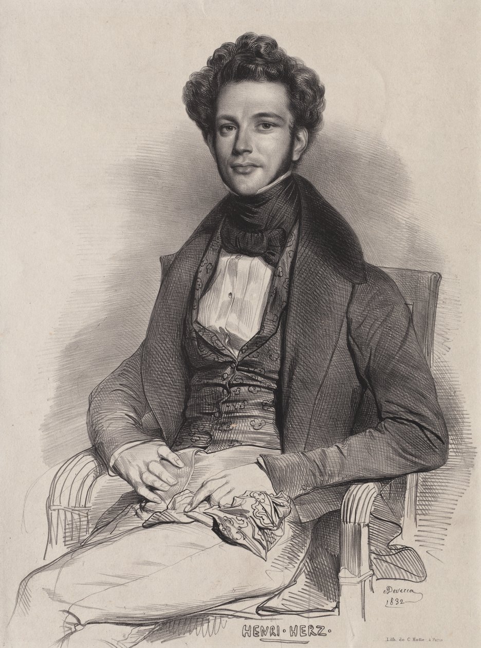 Henri Herz, pianist af Achille Devéria