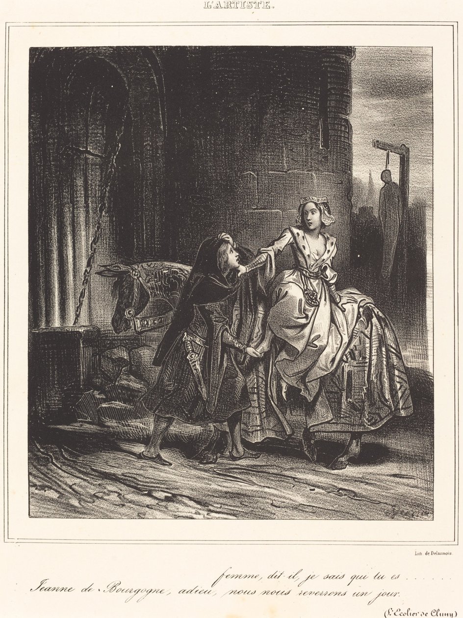 Jeanne af Bourgogne af Achille Devéria