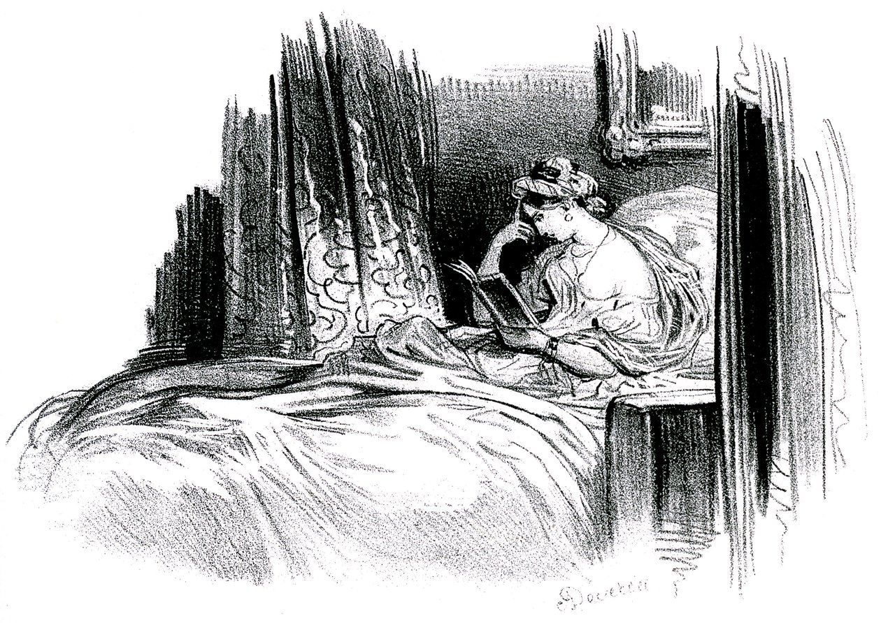 Madame Bovary for romanen af Gustave Flaubert af Achille Devéria