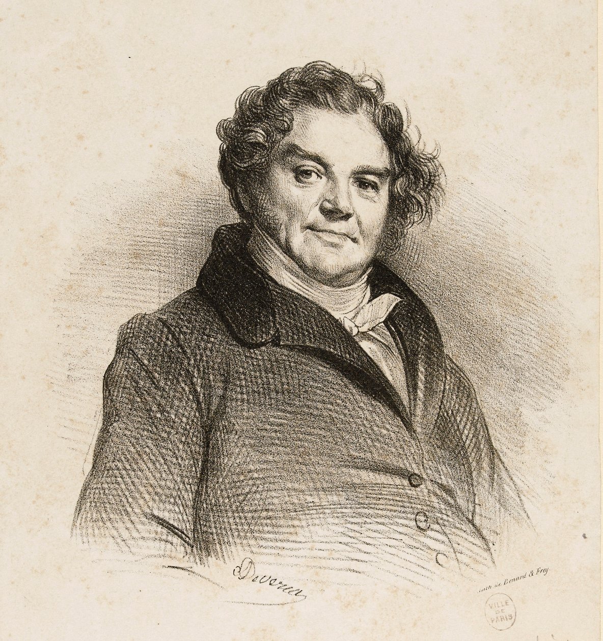 Portræt af Eugène Vidocq (1775-1857), eventyrer og chef for sikkerhedspolitiet. af Achille Devéria