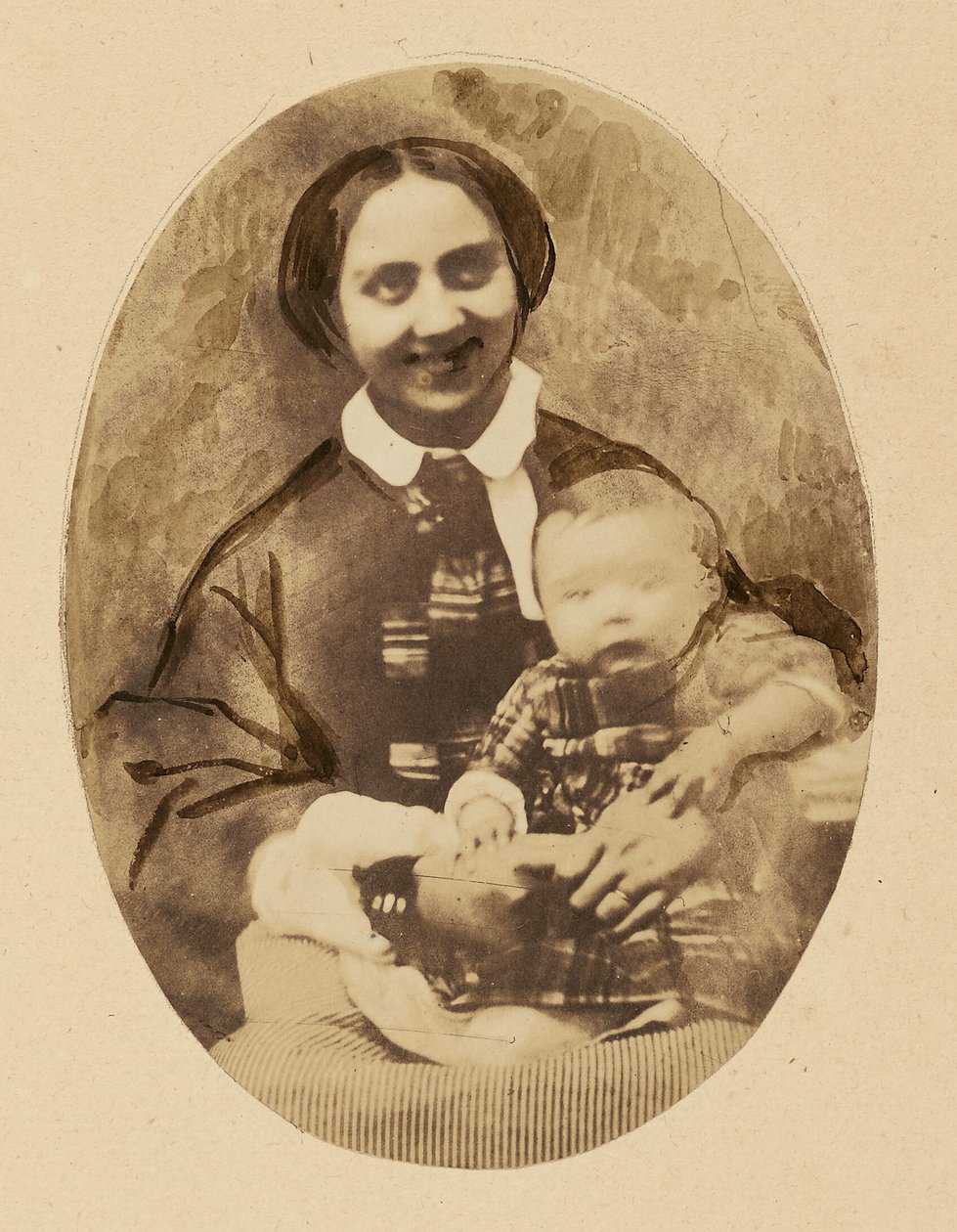 [Portræt af Marie Devéria med sin søn]. af Achille Devéria