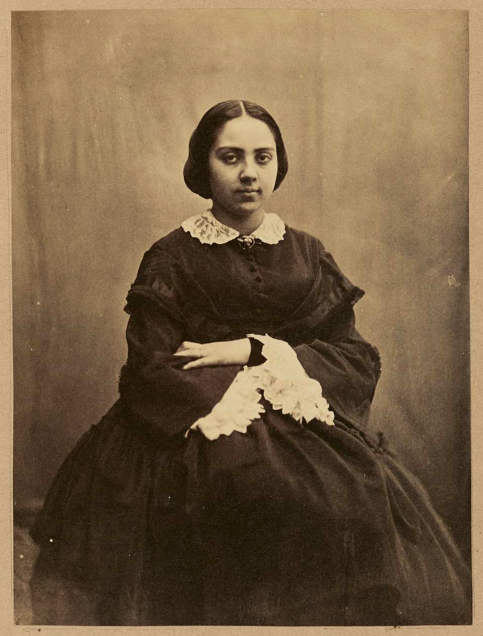 [Portræt af en ung dame, sandsynligvis Cécile Devéria]. af Achille Devéria