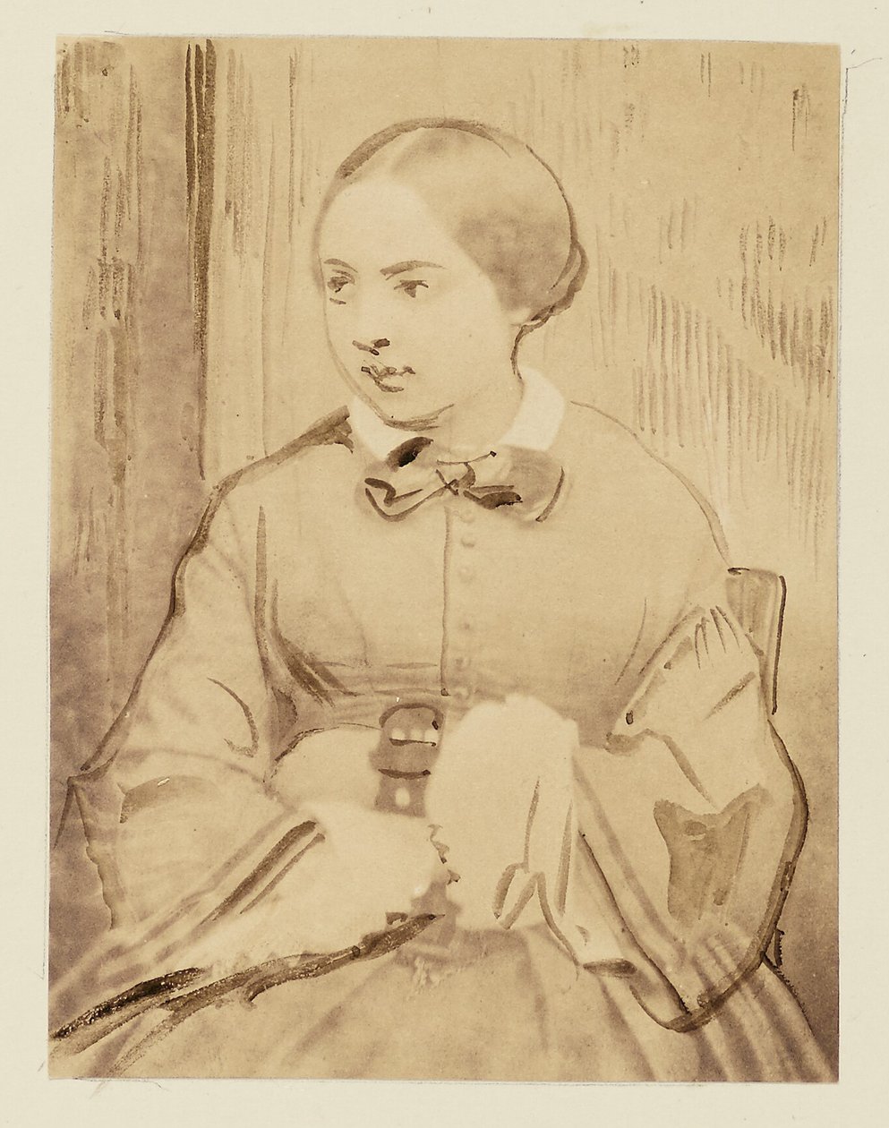 [Portræt af en ung dame, sandsynligvis Cécile Devéria]. af Achille Devéria