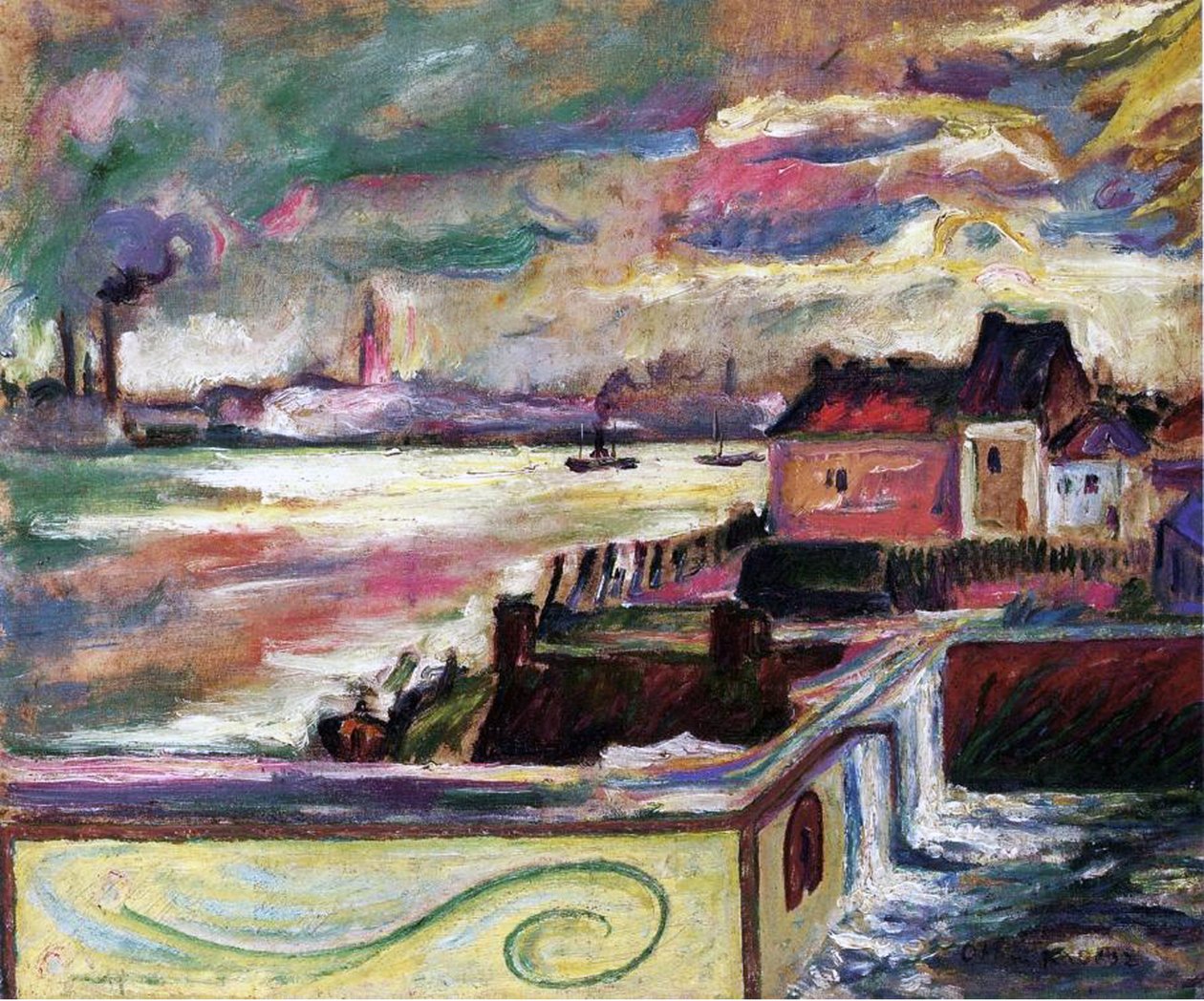 Antwerpen, ca. 1906 (olie på lærred) af Achille Emile Othon Friesz