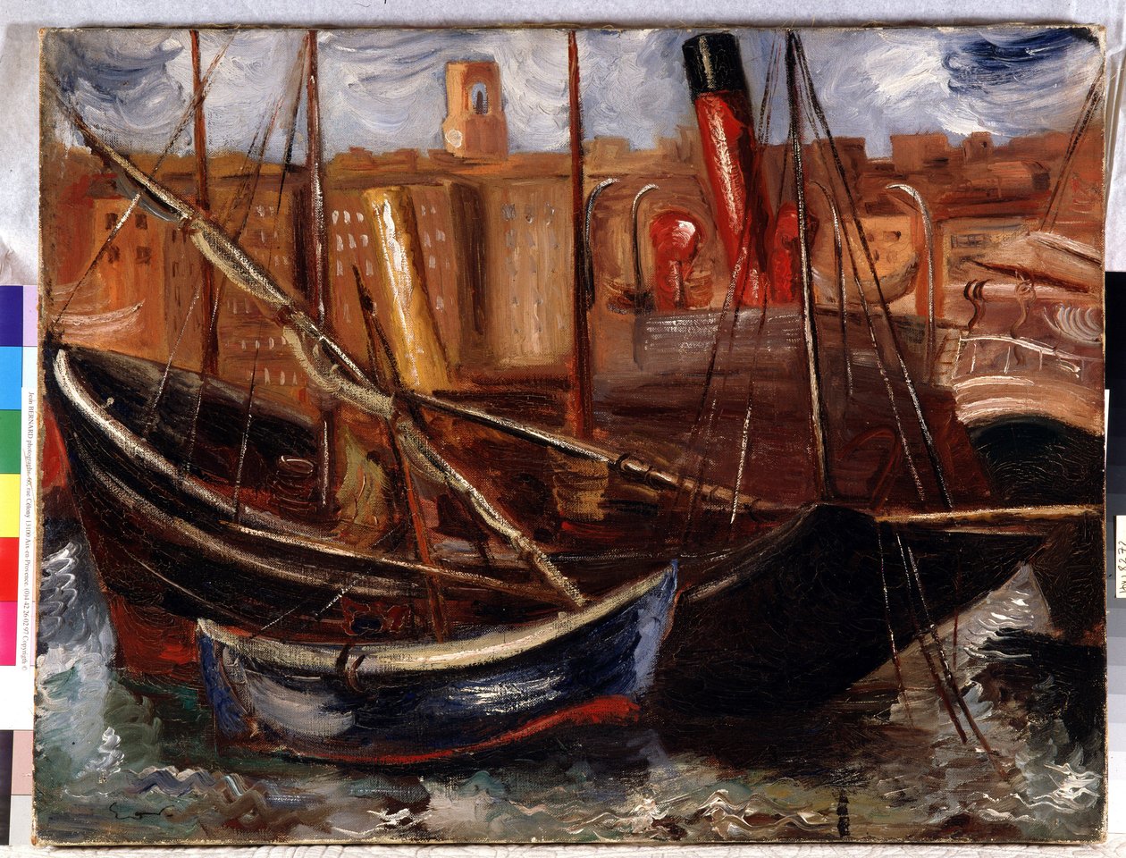 Både og både i den gamle havn i Marseille af Achille Emile Othon Friesz