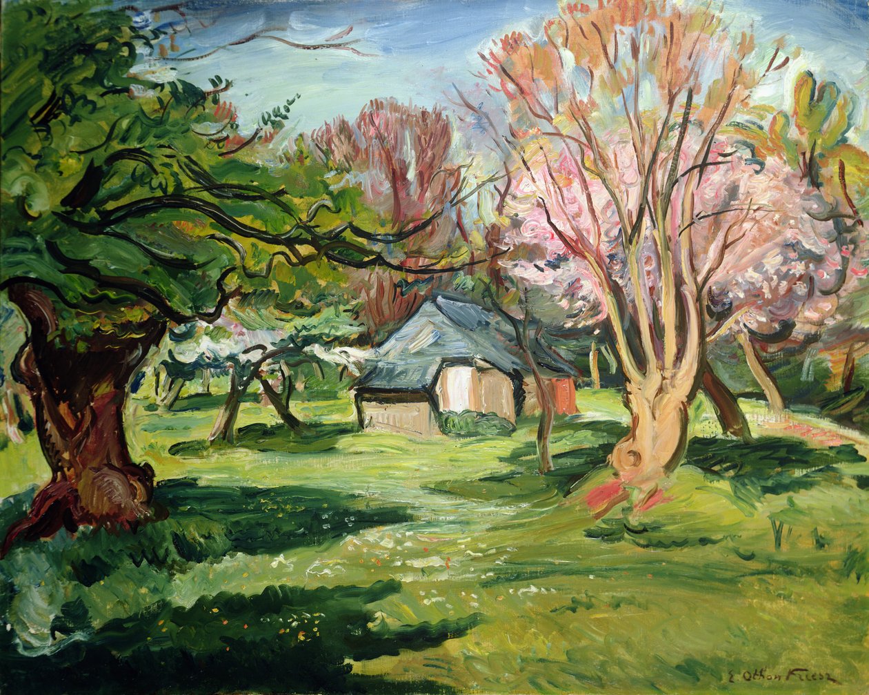 Hus på en Eng af Achille Emile Othon Friesz