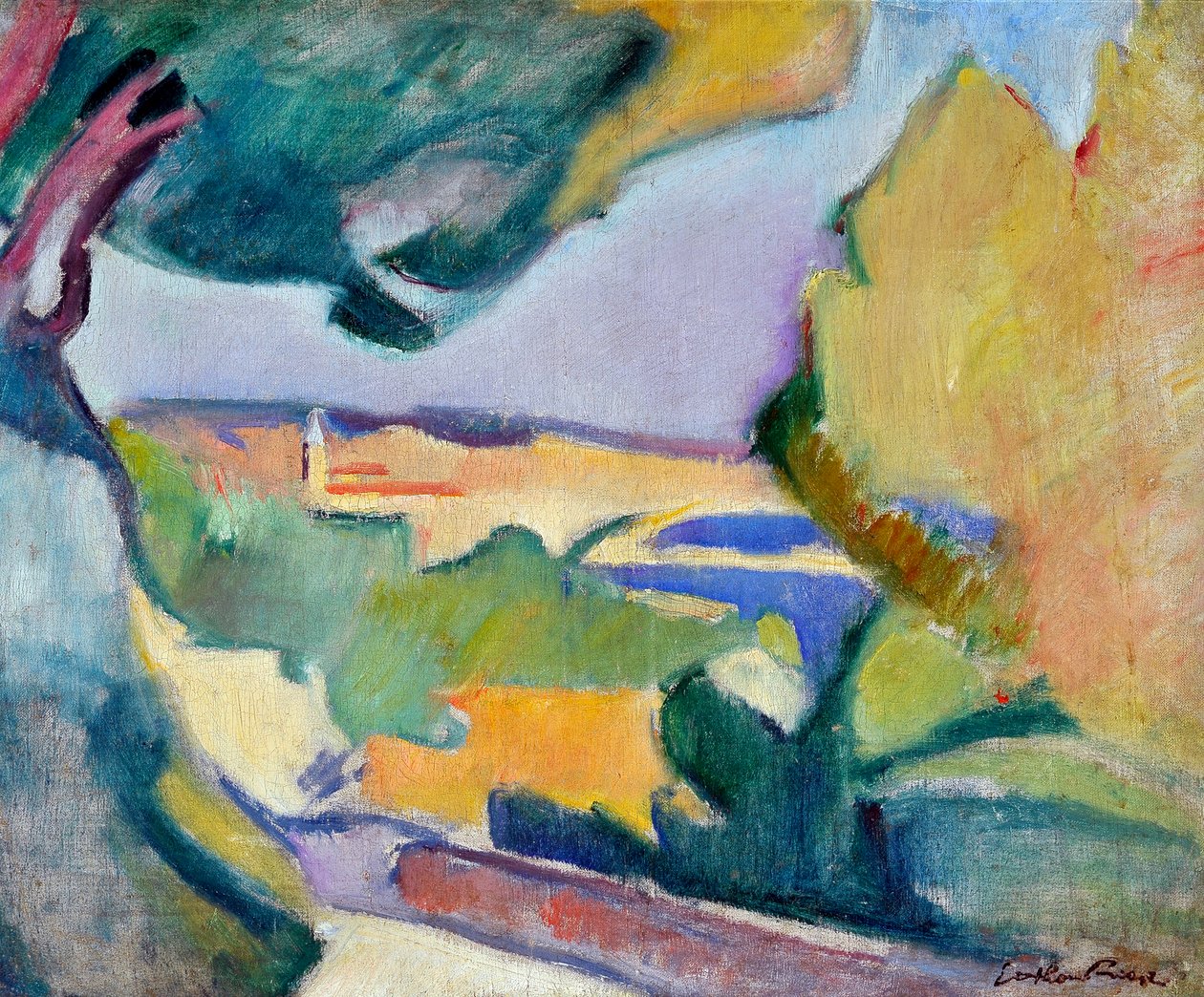 Middelhavslandskab, ca. 1907 (olie på lærred) af Achille Emile Othon Friesz