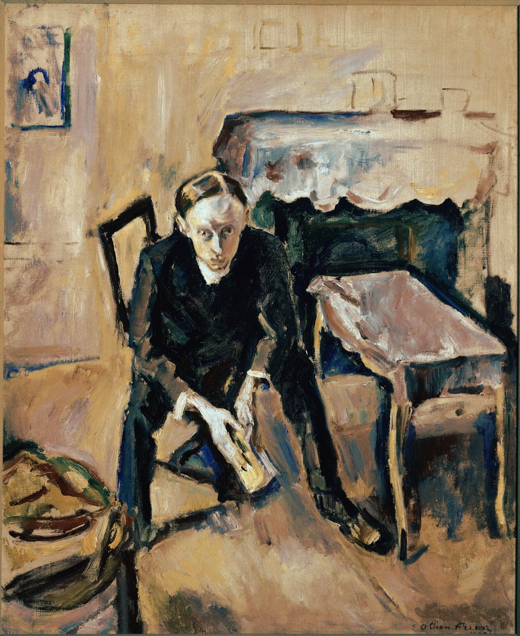 Portræt af den franske forfatter Fernand Fleuret (olie på lærred af Achille Emile Othon Friesz