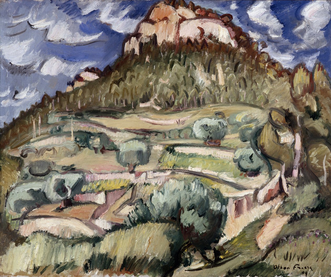 Baou du Redon a Cassis. Maleri af Achille-Emile (Achille Emile) Othon Friesz (1879-1949) af Achille Emile Othon Friesz