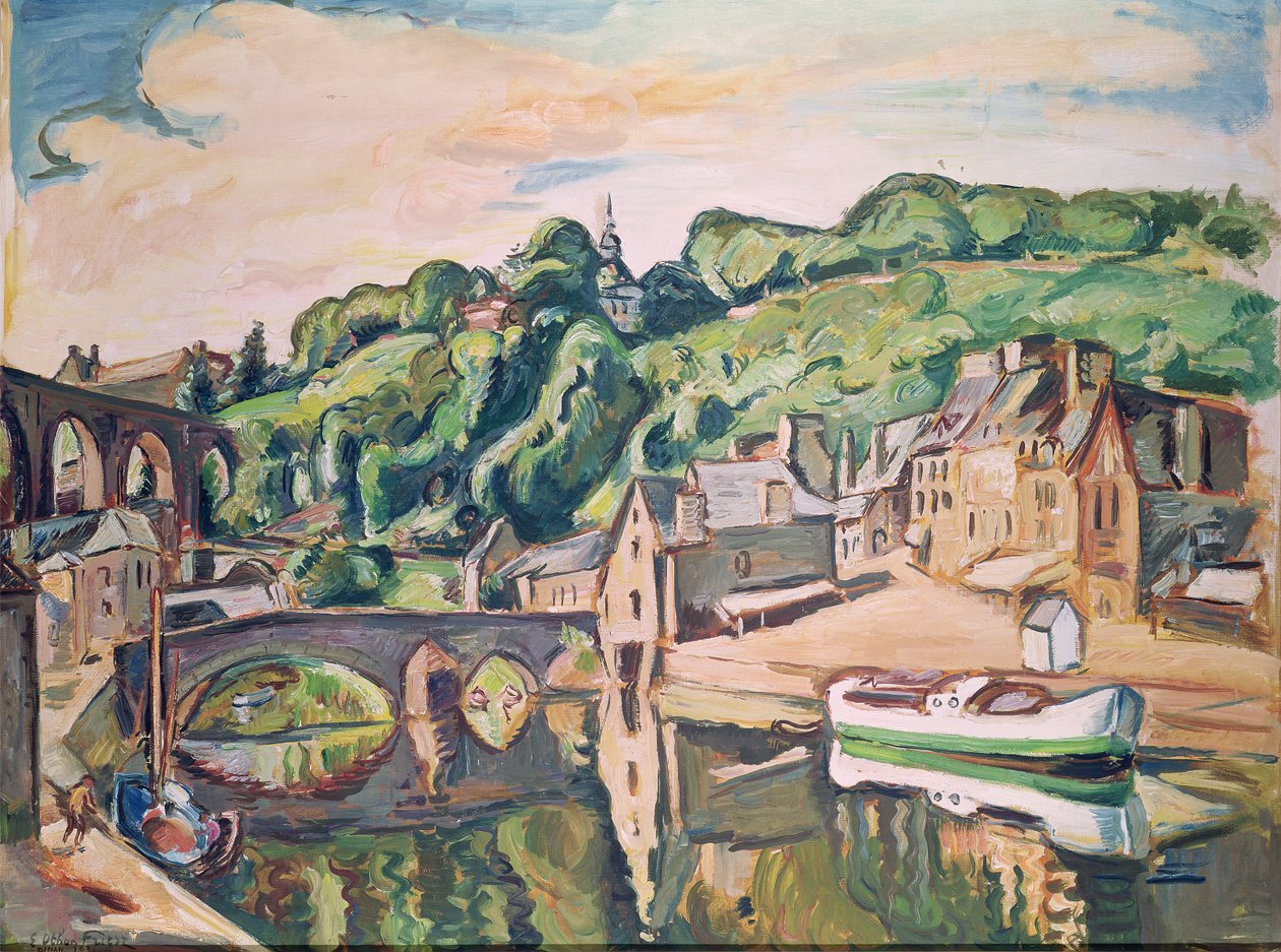 Udsigt over Dinan (olie på lærred) af Achille Emile Othon Friesz
