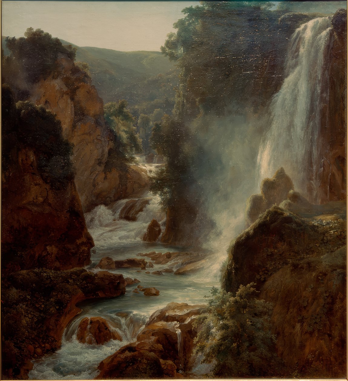 Tivoli-kaskaden af Achille Etna Michallon