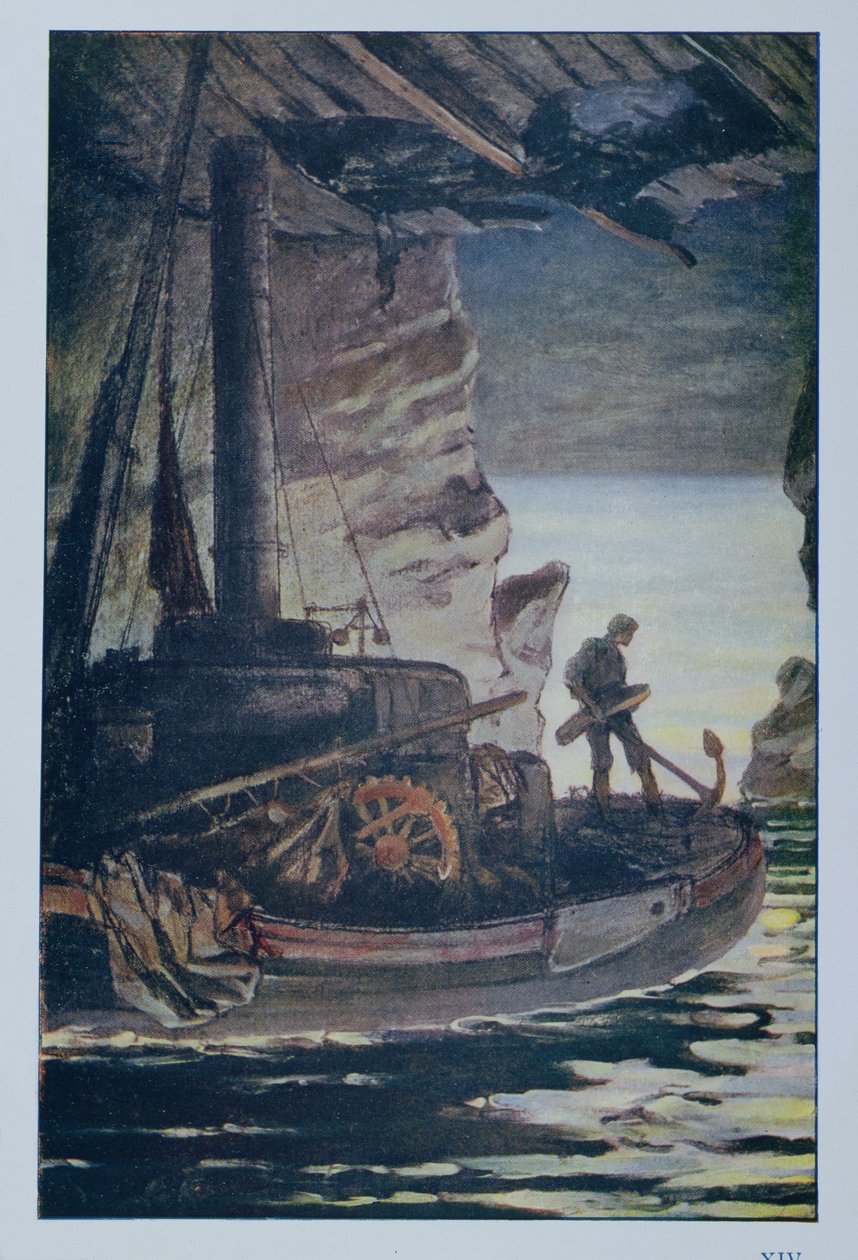 Illustration fra Les Travailleurs de la Mer af Victor Hugo (1802-85) 1923 af Achille Granchi Taylor