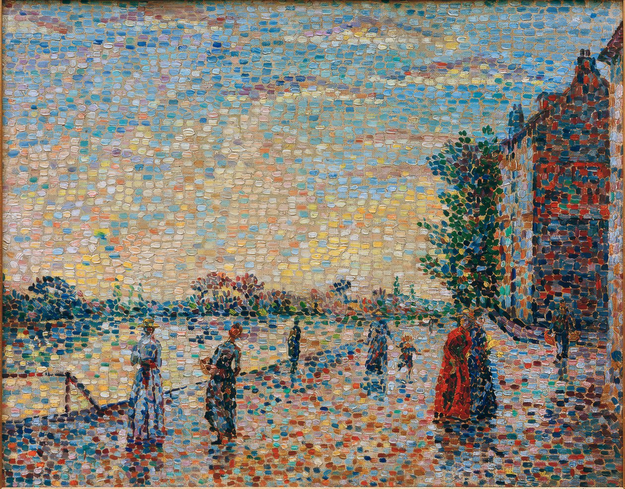 Promenaden ved floden af Achille Lauge