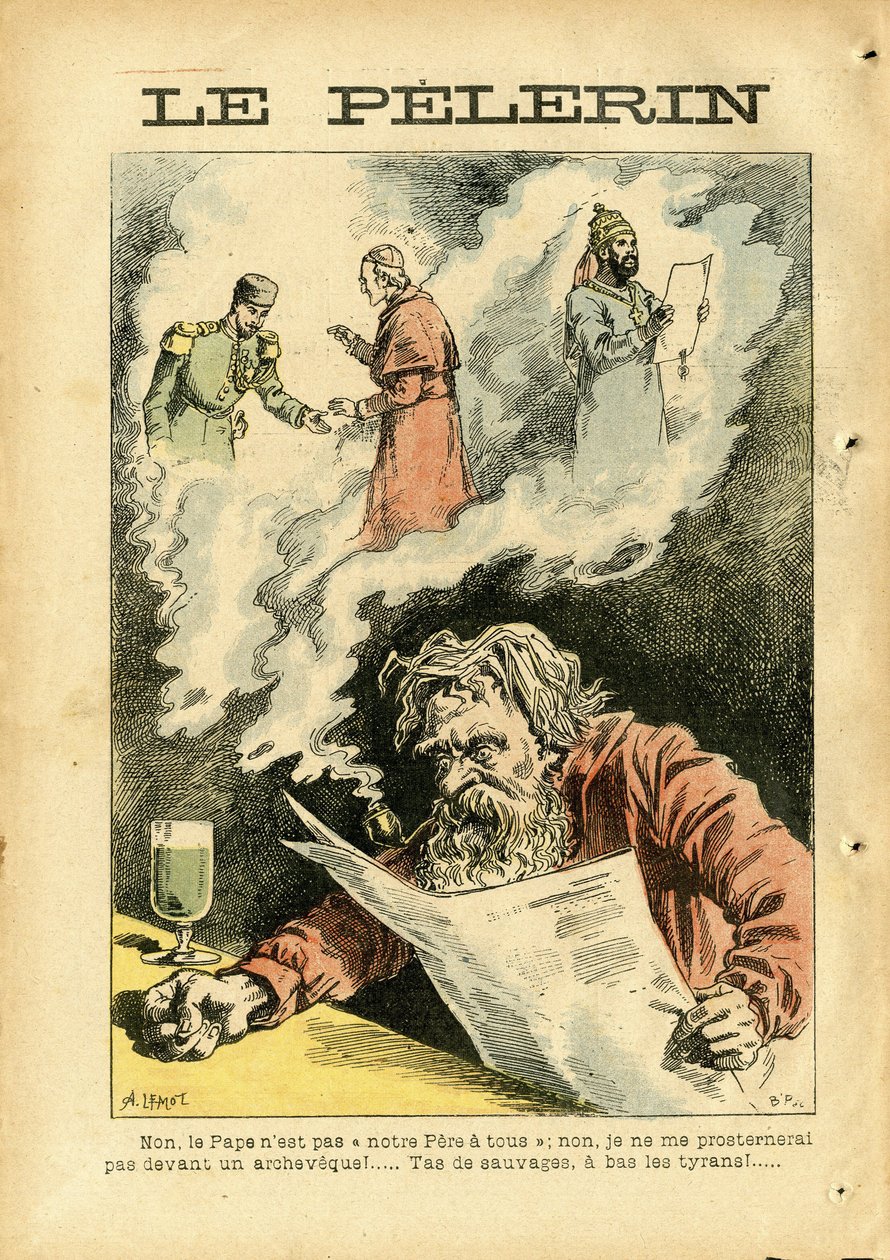 Illustration af Achille Lemot (1846-1909) i Le Pelerin af Achille Lemot