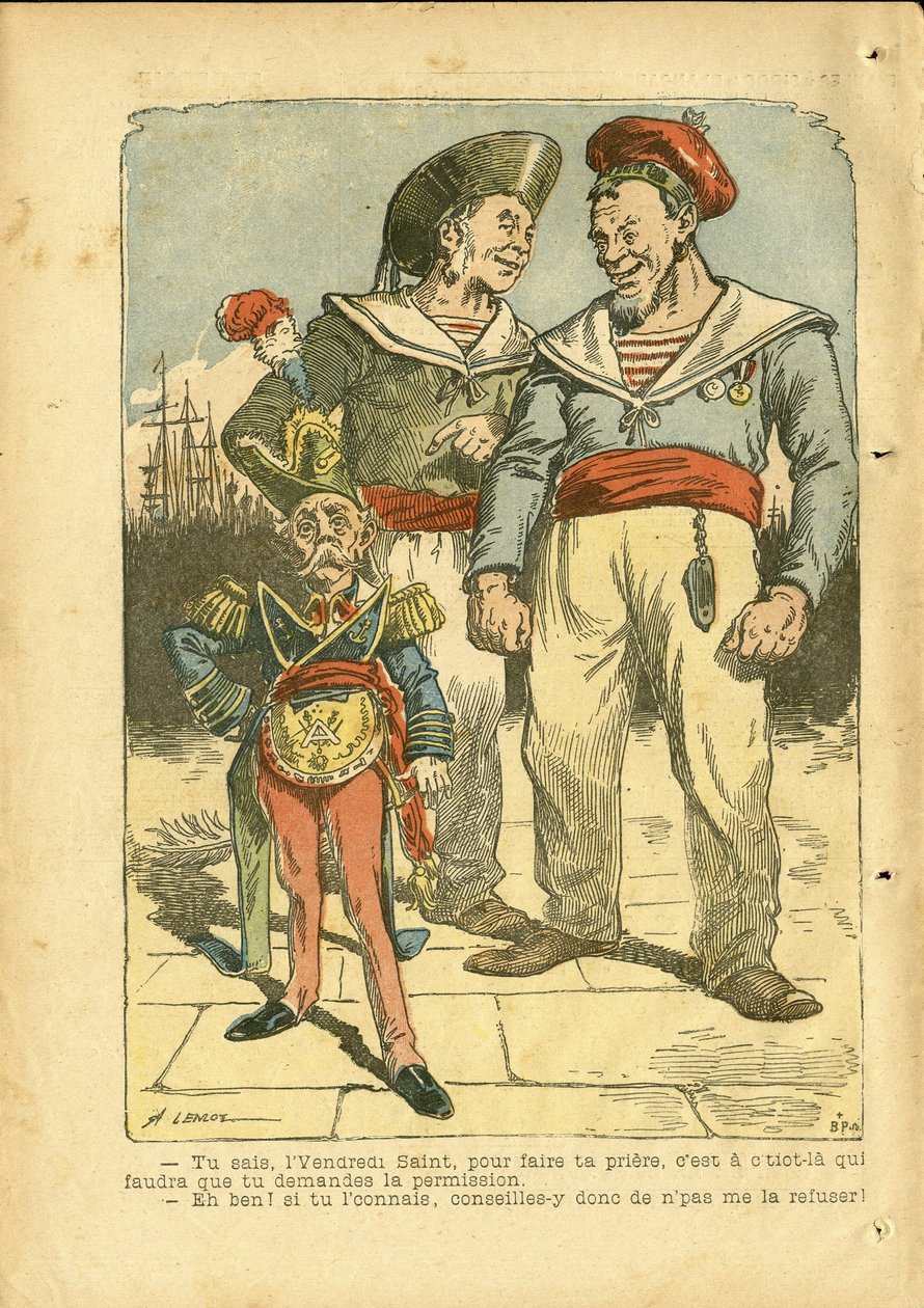Illustration af Achille Lemot (1846-1909) i Le Pelerin af Achille Lemot