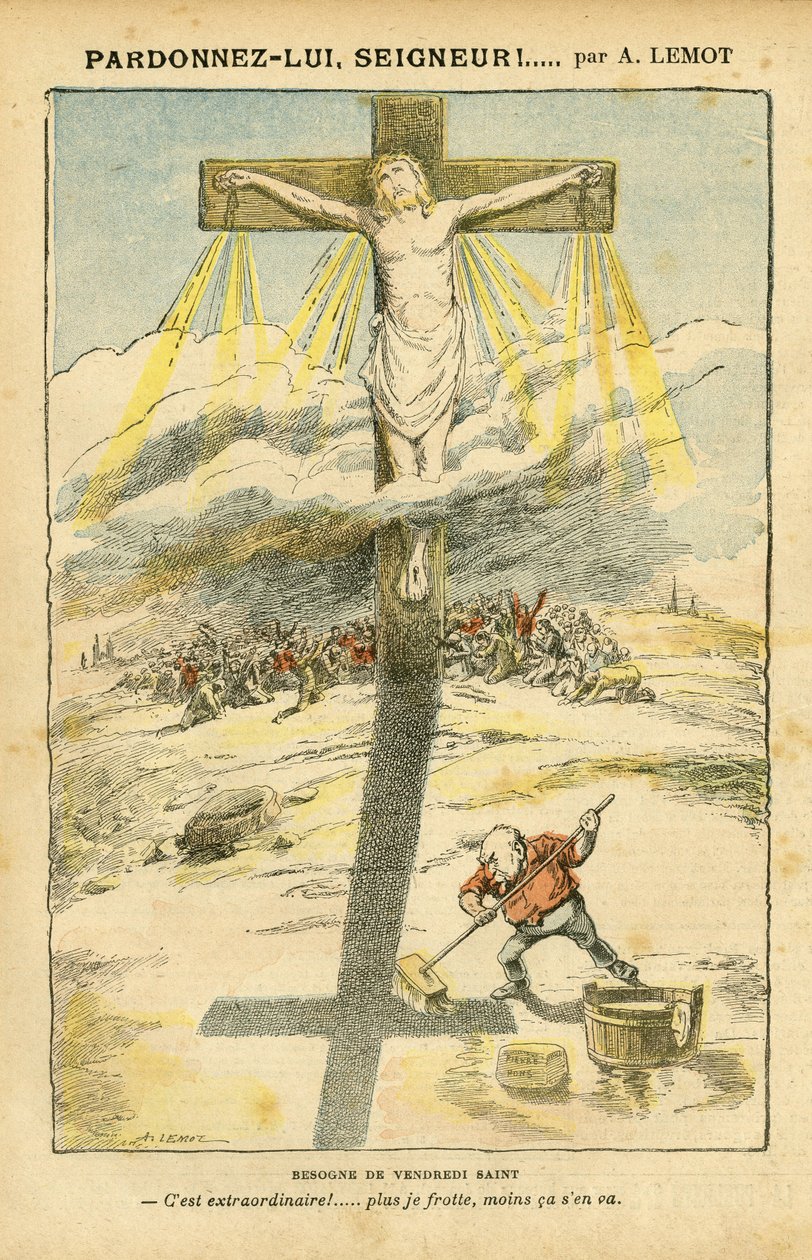 Illustration af Achille Lemot (1846-1909) i Le Pelerin af Achille Lemot
