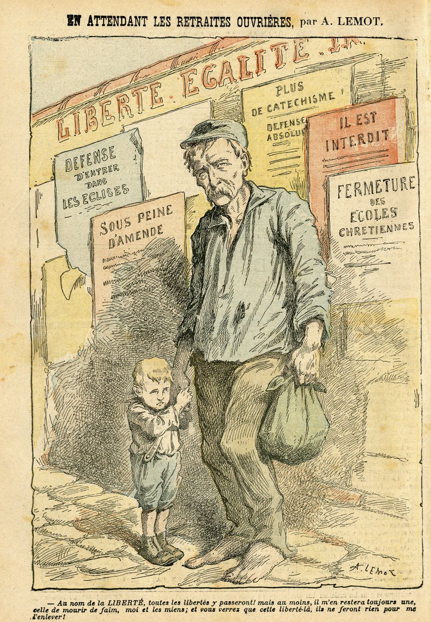 Illustration af Achille Lemot (1846-1909) i Le Pelerin af Achille Lemot