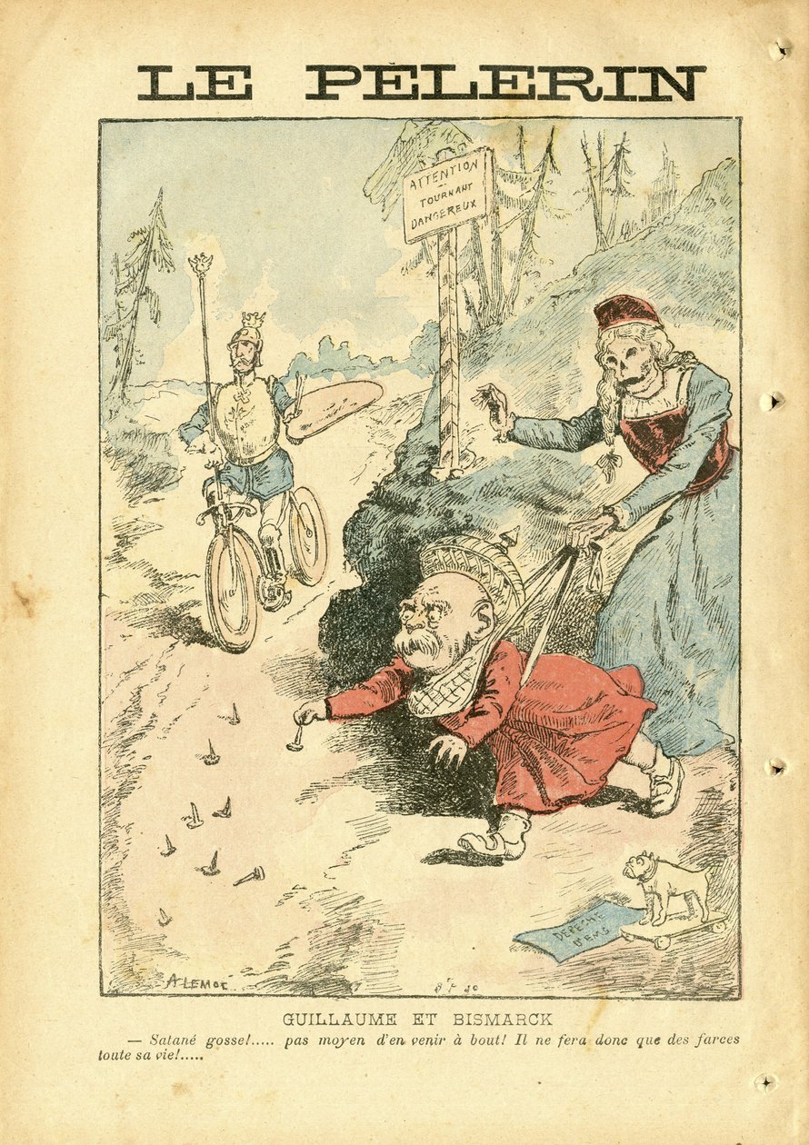 Illustration af Achille Lemot (1846-1909) i Le Pelerin af Achille Lemot