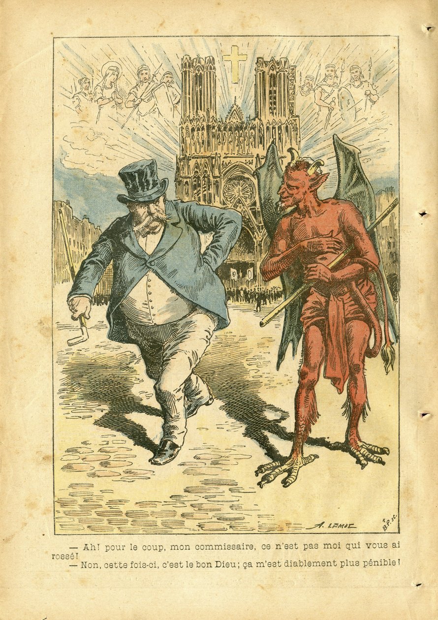 Illustration af Achille Lemot (1846-1909) i Le Pelerin af Achille Lemot