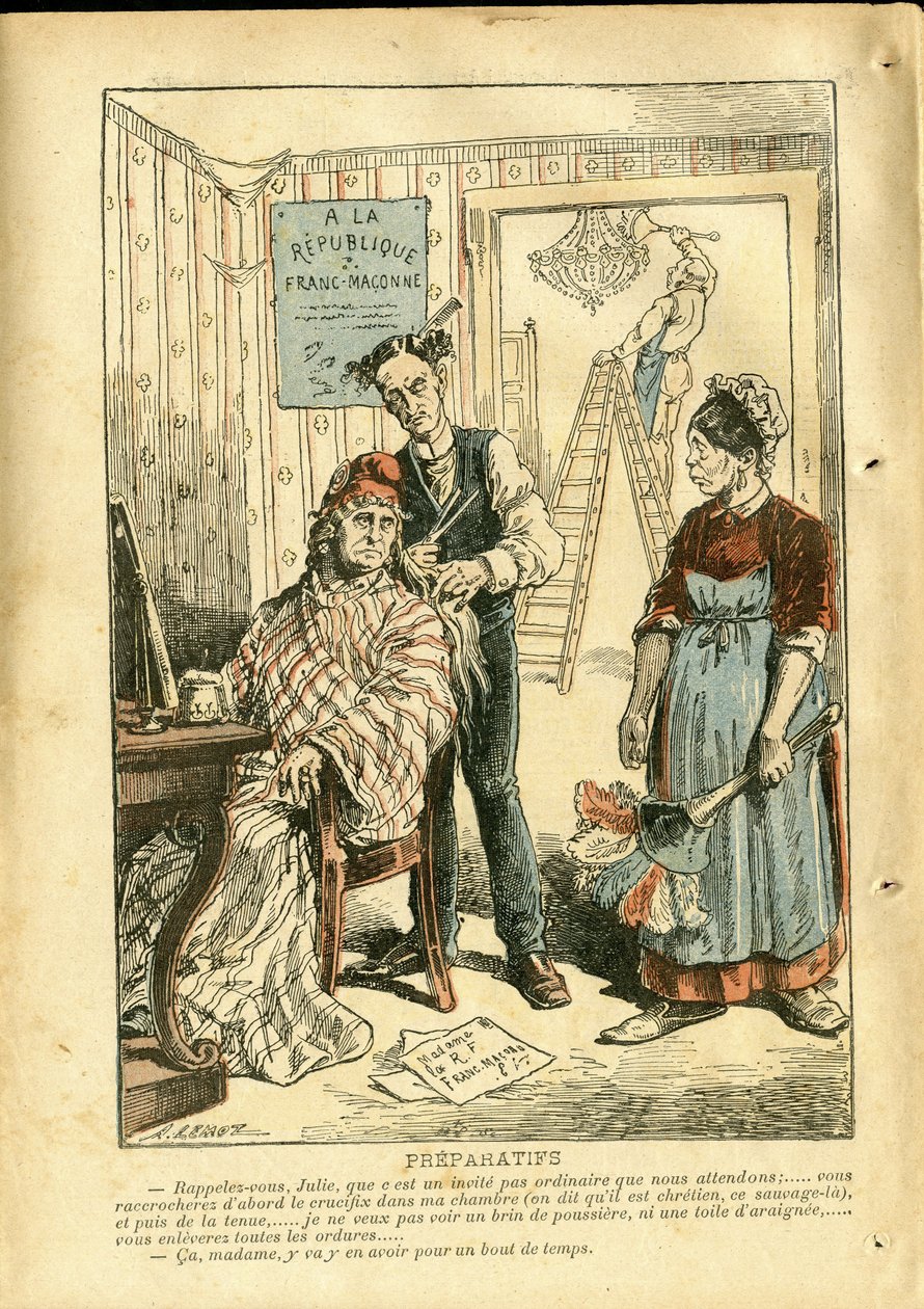 Illustration af Achille Lemot (1846-1909) i Le Pelerin af Achille Lemot