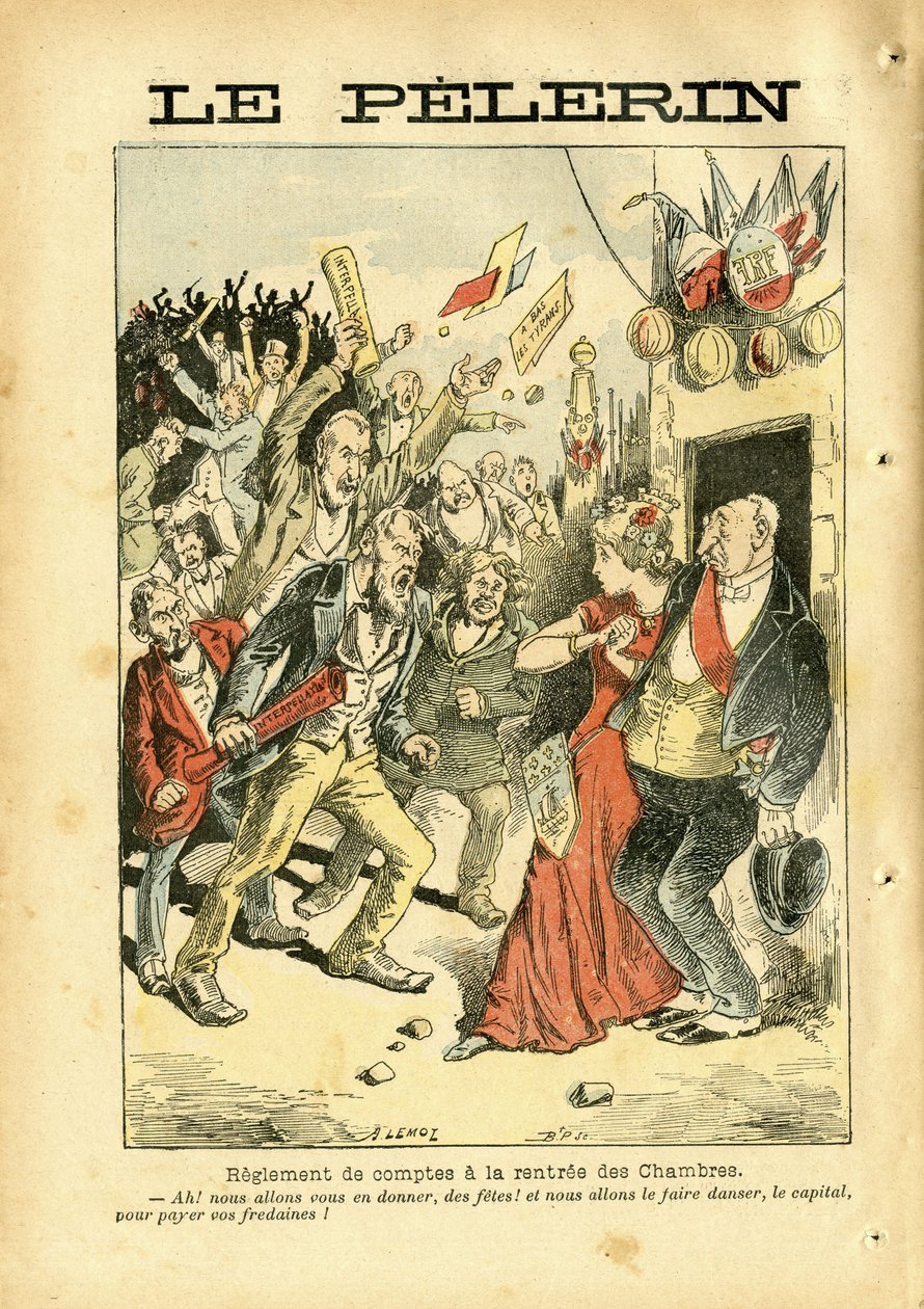 Illustration af Achille Lemot (1846-1909) i Le Pelerin af Achille Lemot