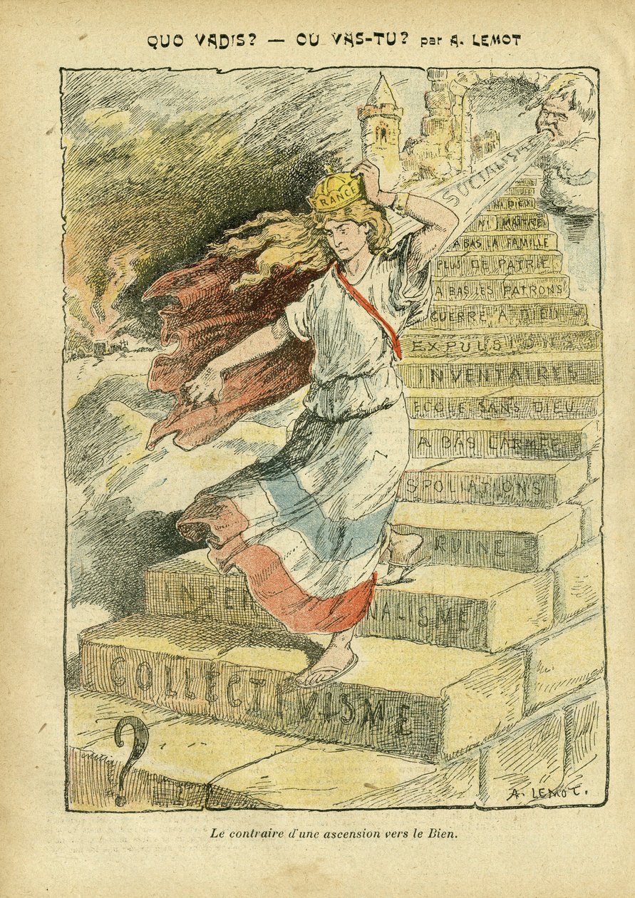 Illustration af Achille Lemot (1846-1909) i Le Pelerin af Achille Lemot