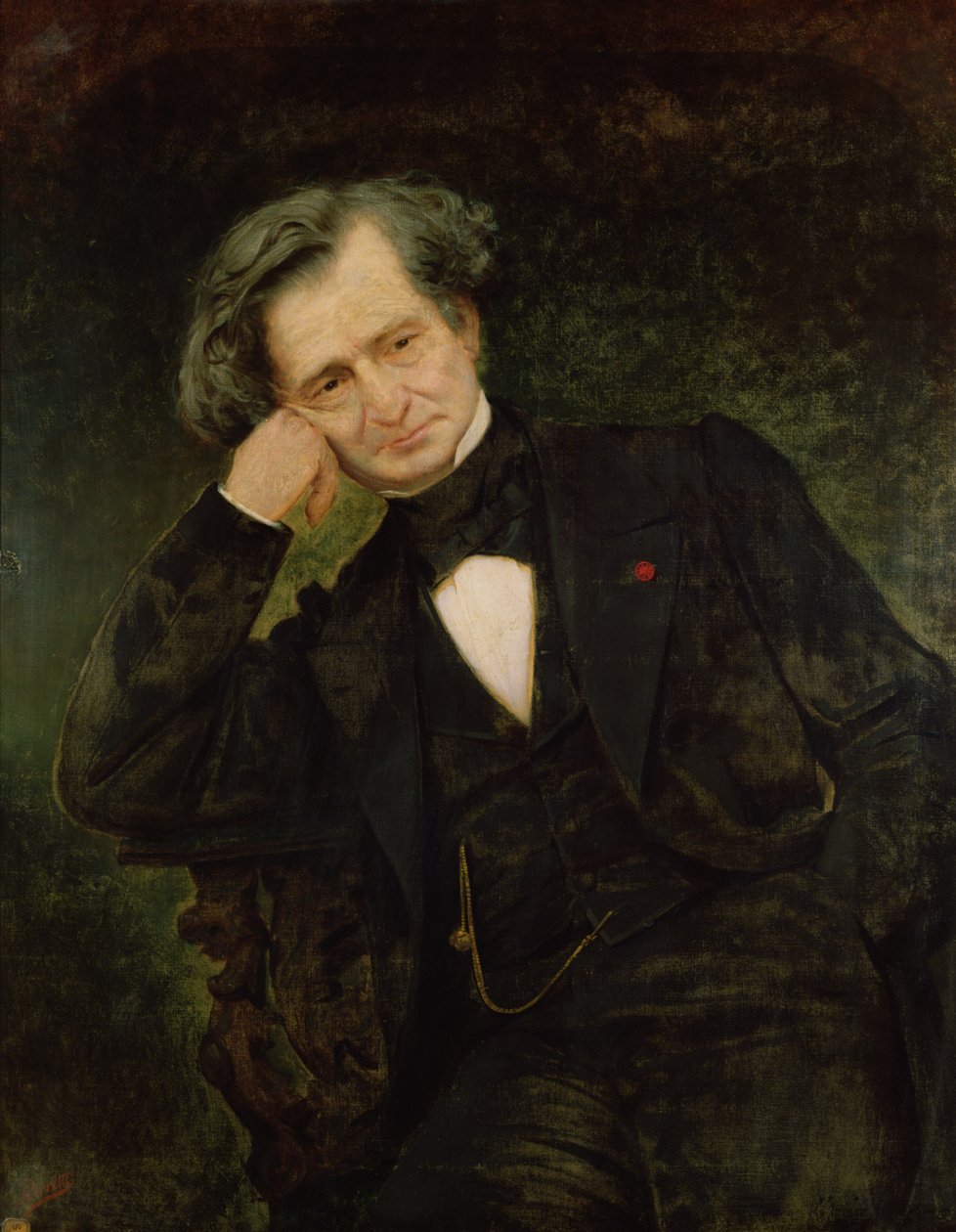 Portræt af Hector Berlioz (1803-69) af Achille Peretti