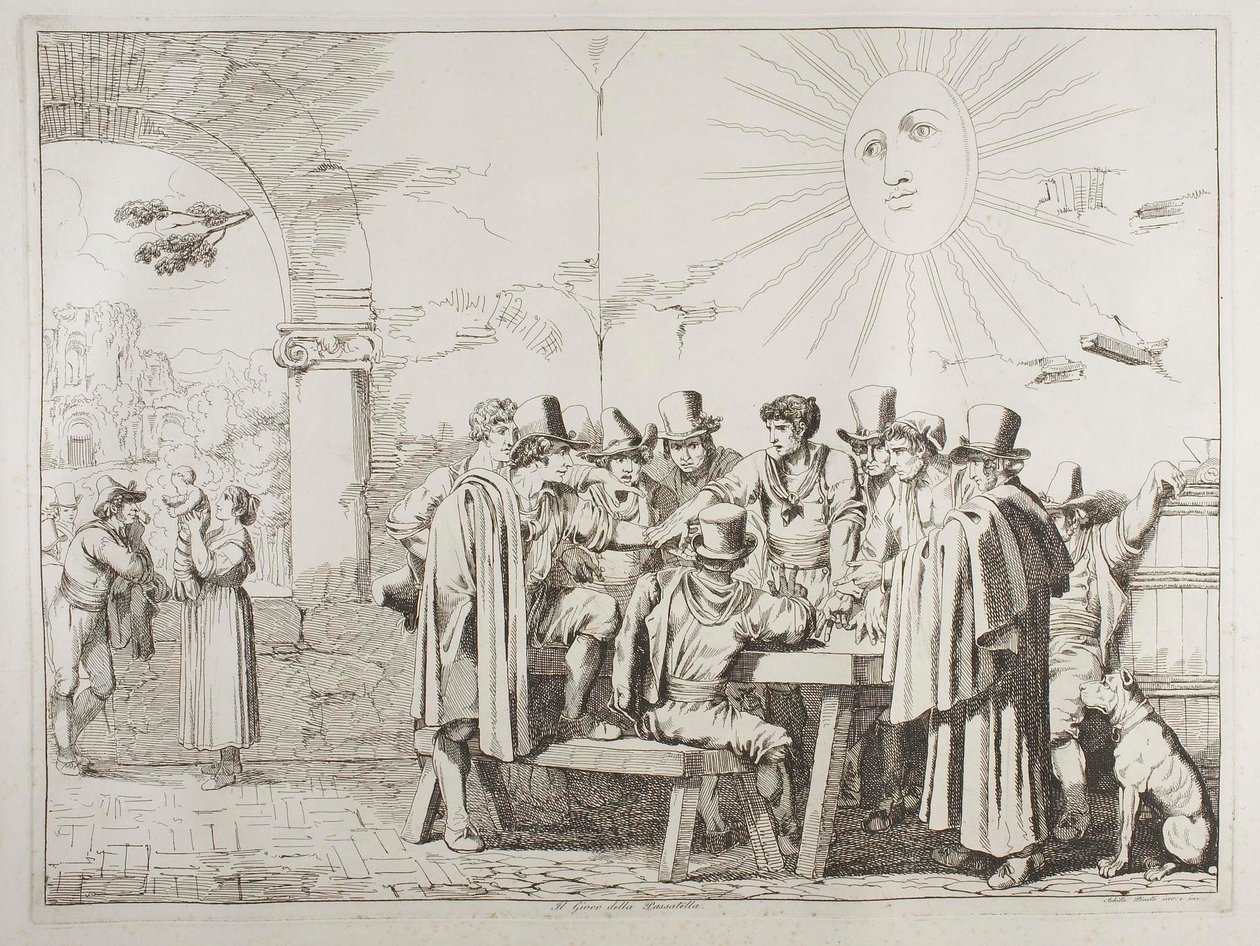 Pasatella-spillet af Achille Pinelli
