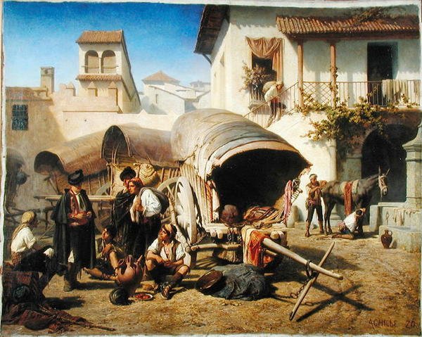 Posada San Rafael, Cordoba, ca. 1861 af Achille Zo