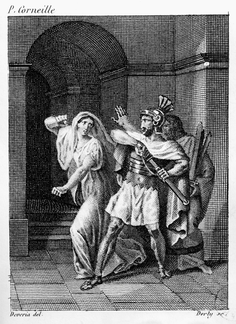 Illustration fra Horatii af Pierre de Corneille (1606-84) af Achille after Deveria