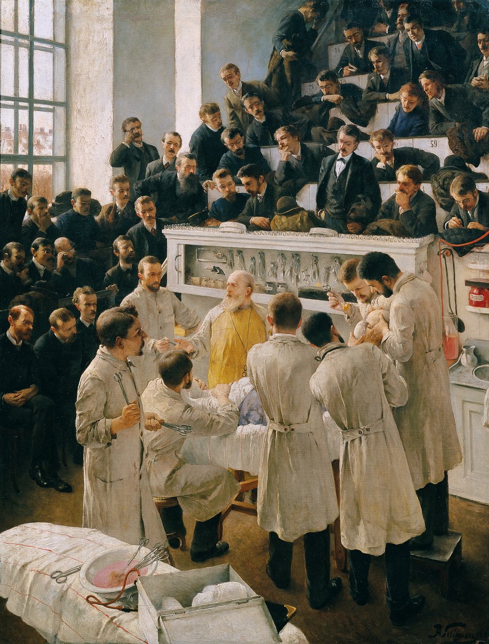 Billroths foredragssal i Wiens hovedhospital af Adalbert Franz Seligmann