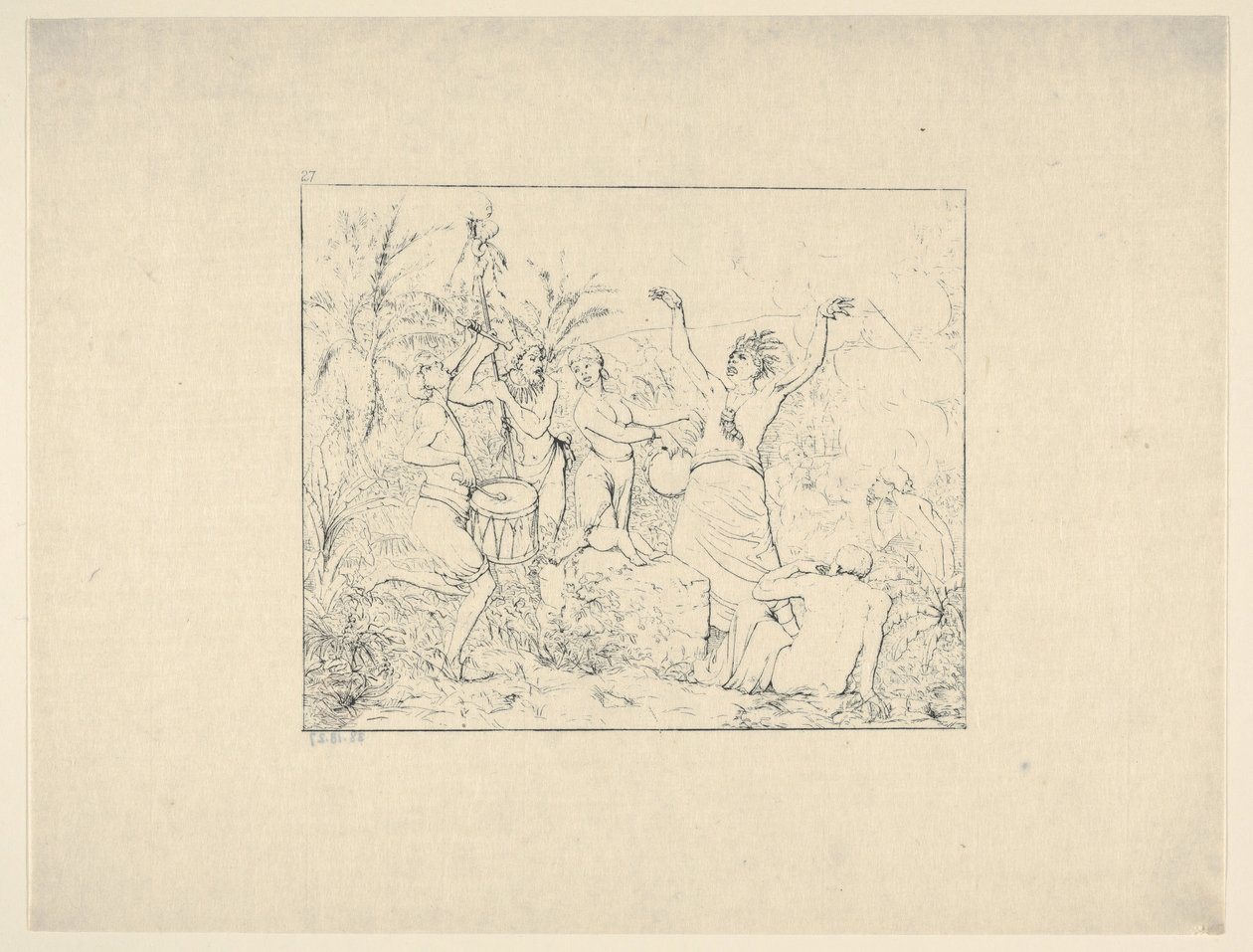 Befri sorte mennesker i Hayti fra Confederate War Etchings, 1861-63. af Adalbert John Volck